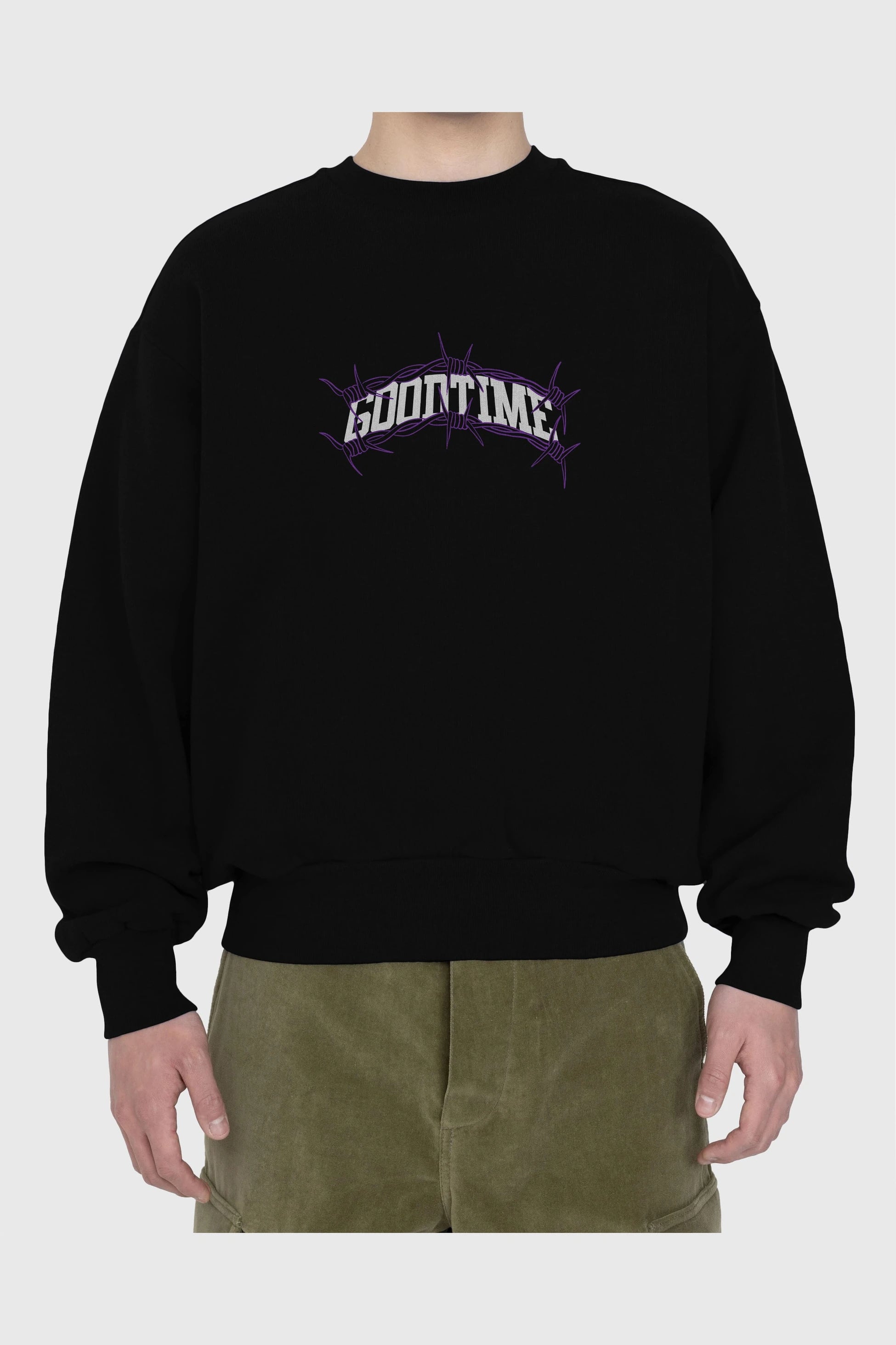 Good Time Ön Baskılı Oversize Sweatshirt Erkek Kadın Unisex