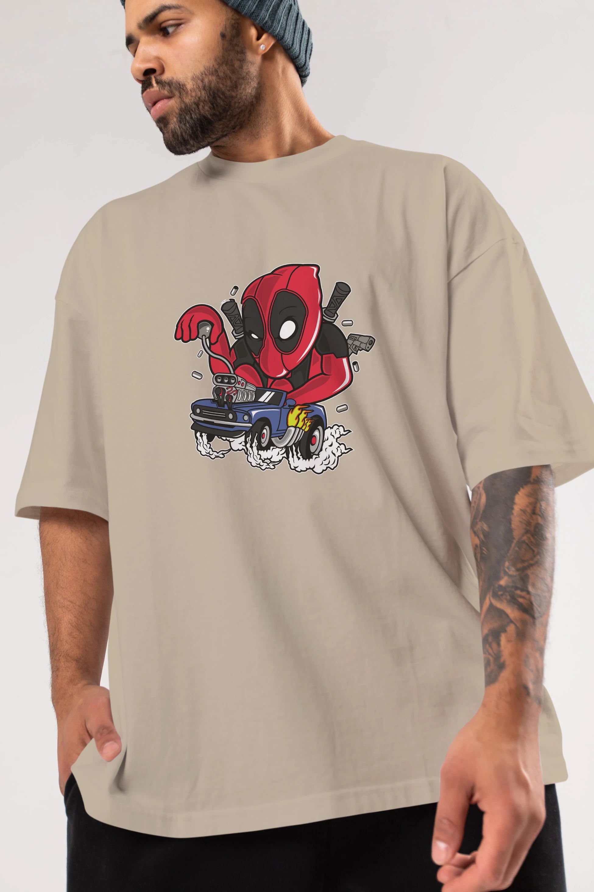 Deadpool (21) Ön Baskılı Oversize t-shirt Erkek Kadın Unisex %100 Pamuk Bisiklet Yaka tişort