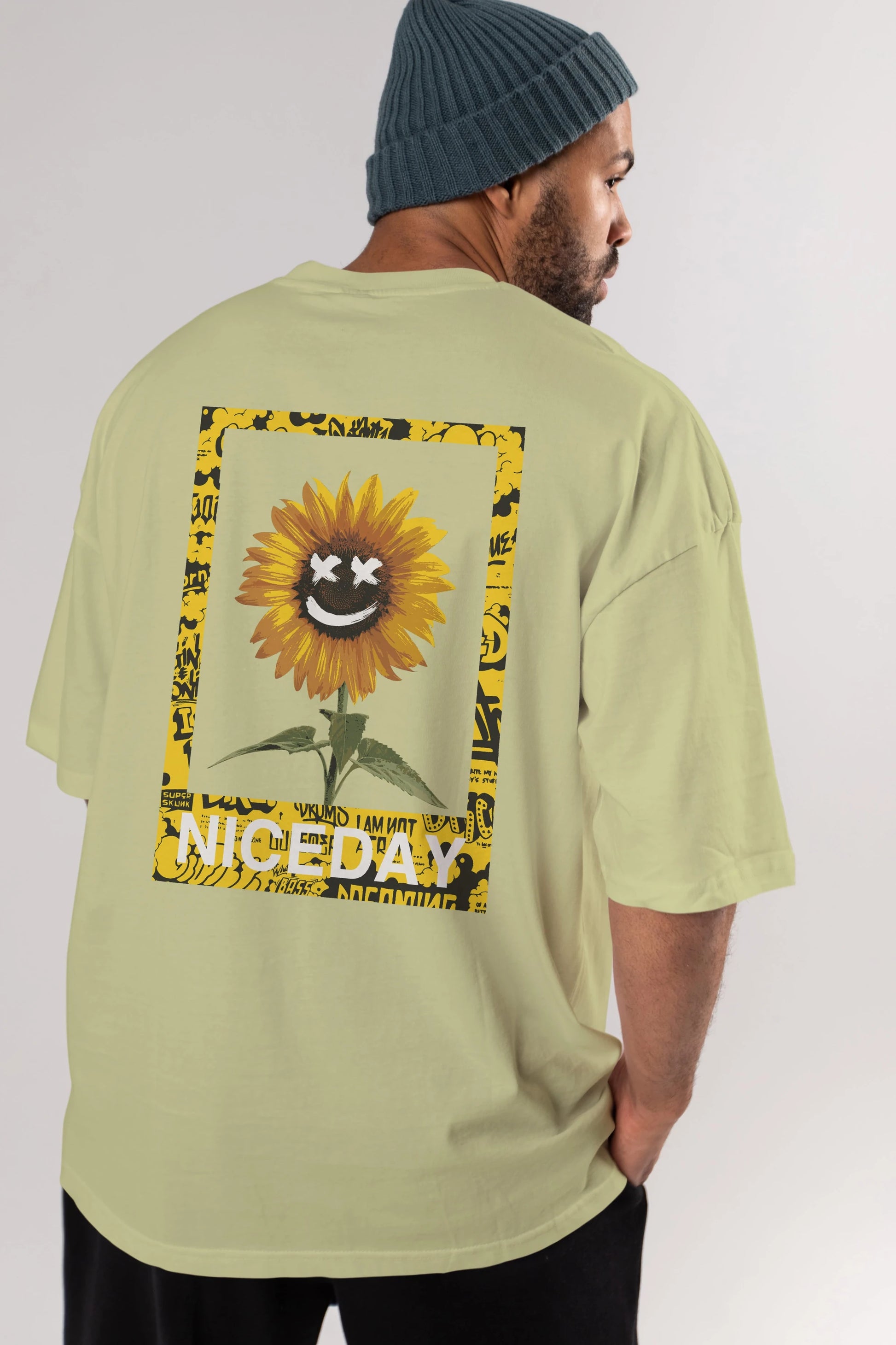 Niceday Streewear Arka Baskılı Oversize t-shirt Erkek Kadın Unisex