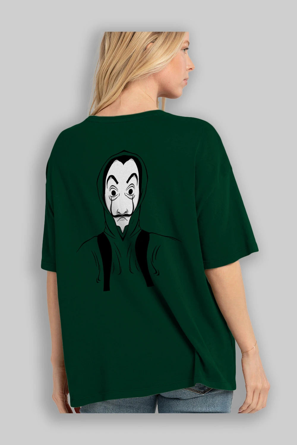La Casa De Papel (7) Arka Baskılı Oversize t-shirt Erkek Kadın Unisex %100 Pamuk Bisiklet Yaka tişort