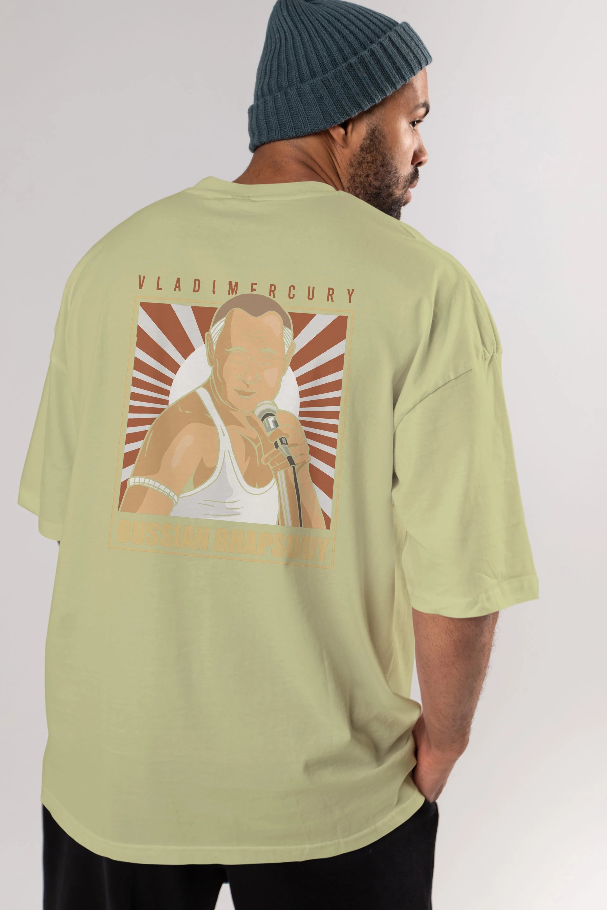 Freddy Puttin Arka Baskılı Oversize t-shirt Erkek Kadın Unisex %100 Pamuk tişort