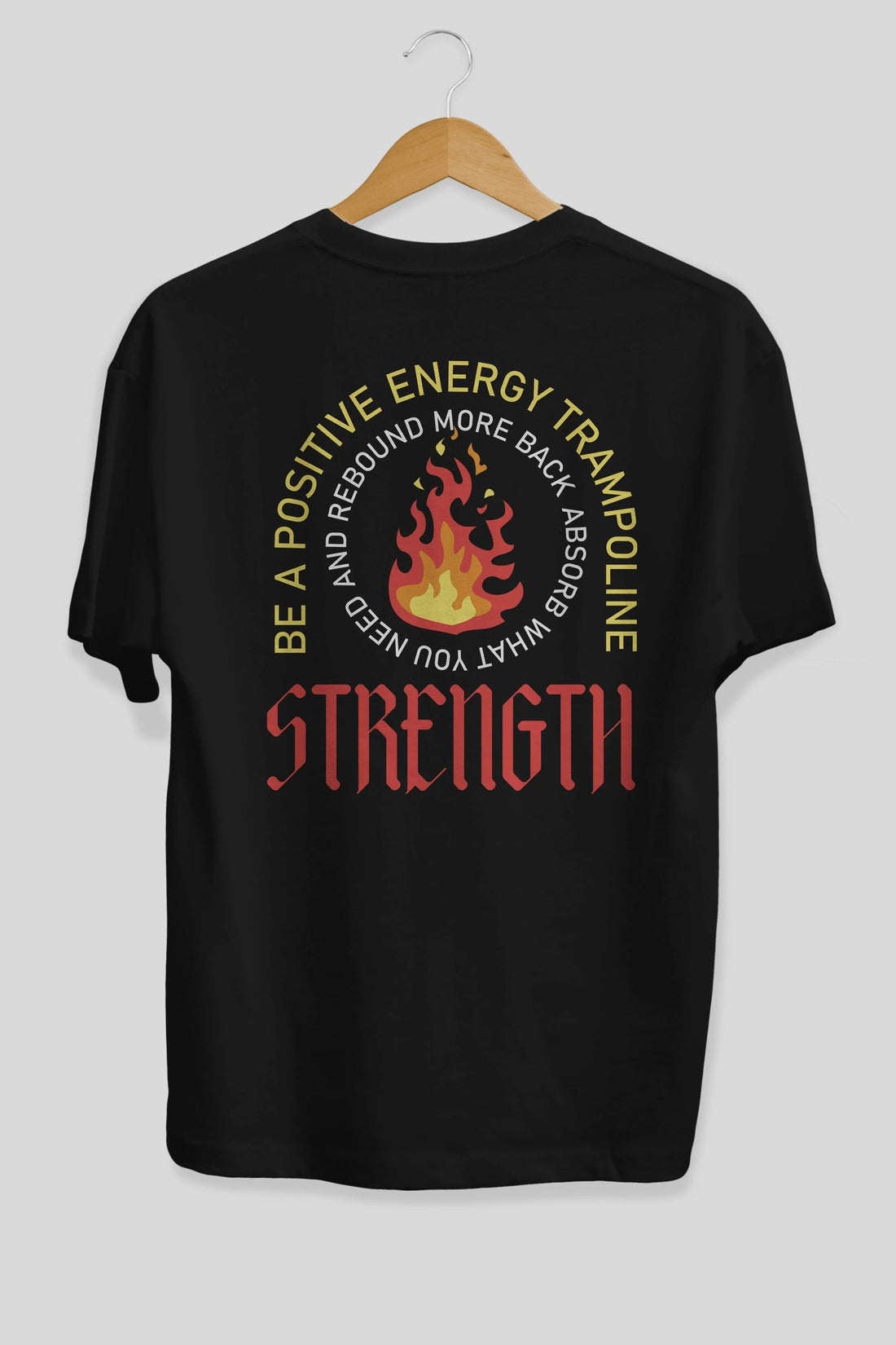 Positive Energy Arka Baskılı Oversize t-shirt Erkek Kadın Unisex
