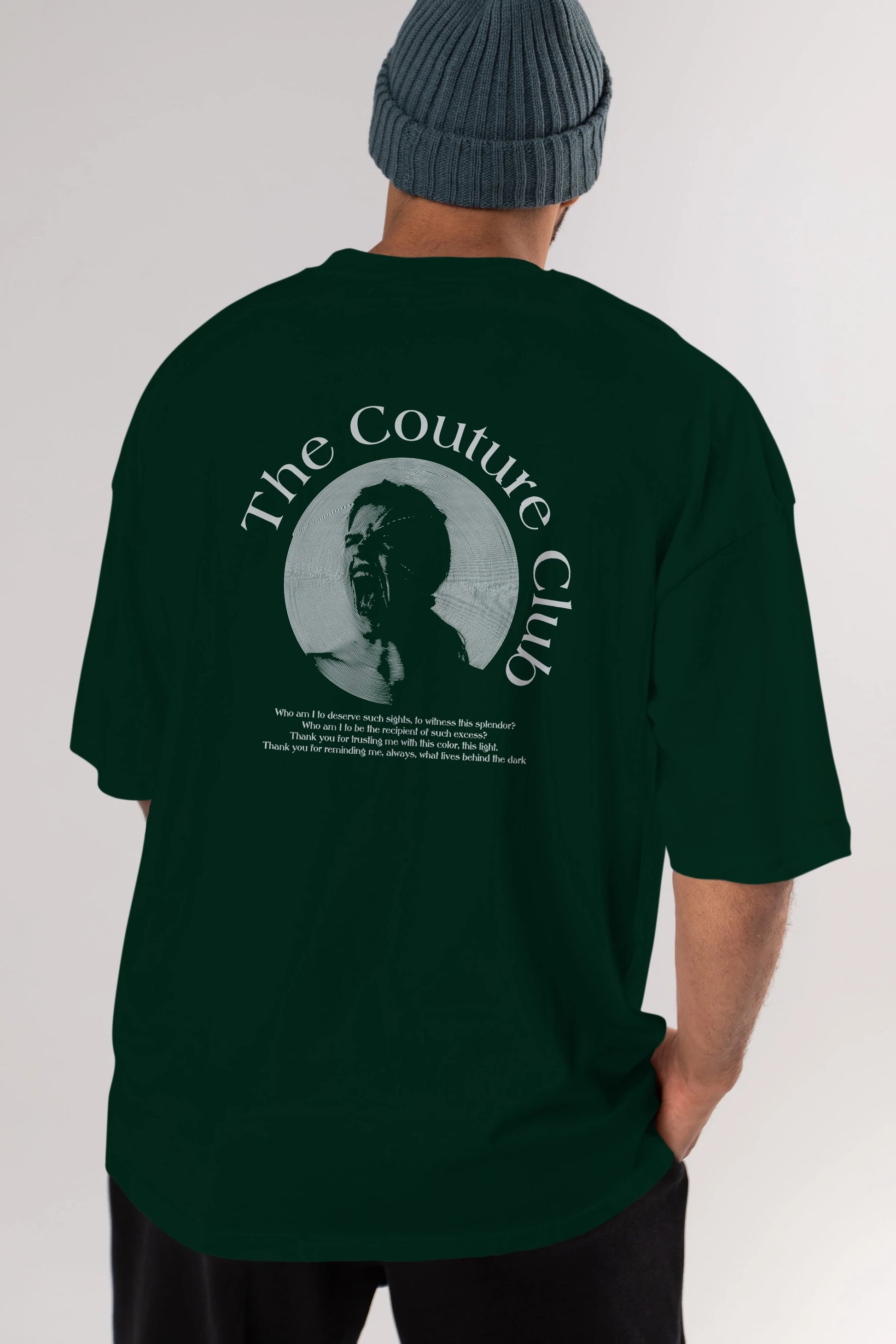 The Couture Club Arka Baskılı Oversize t-shirt Erkek Kadın Unisex