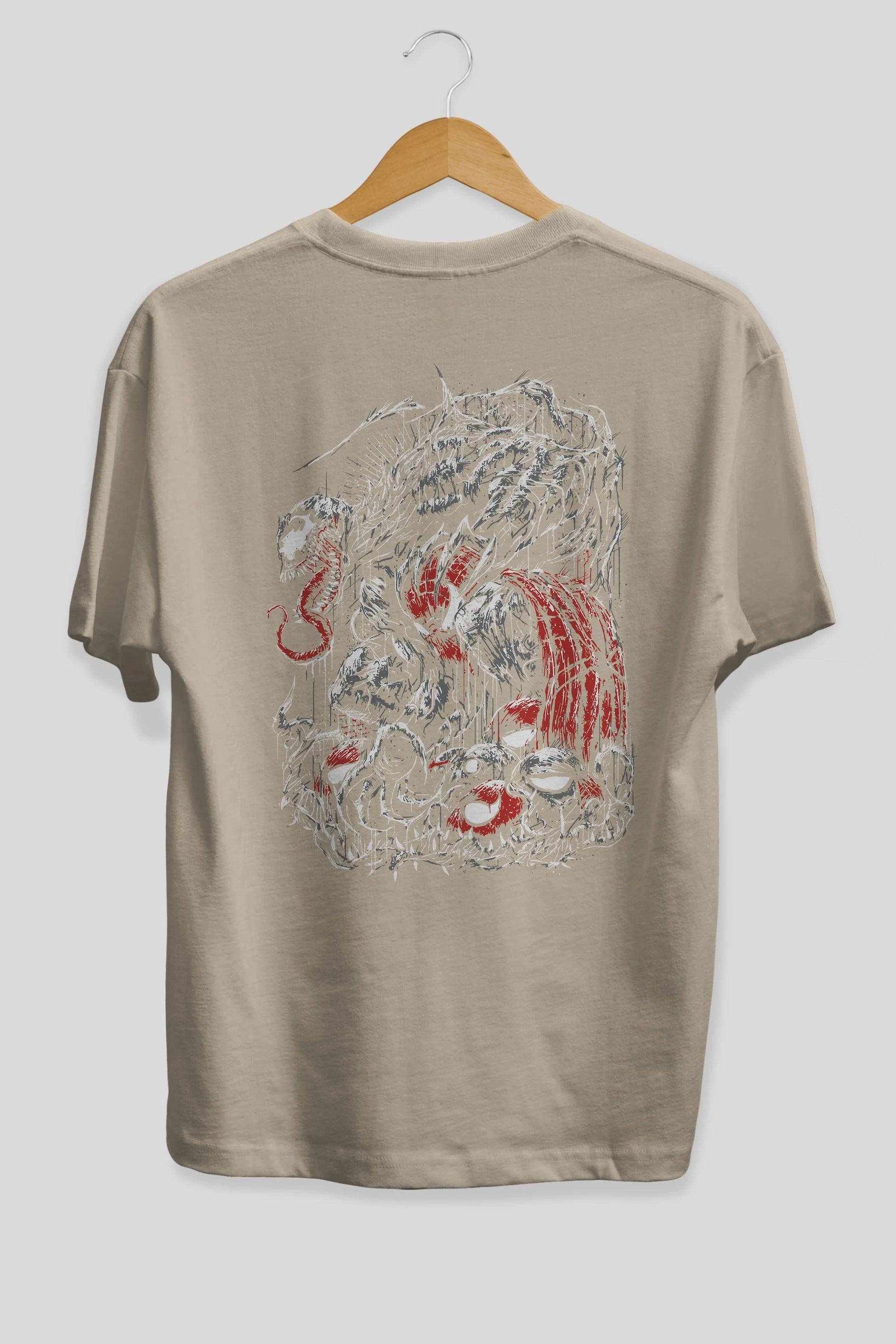Venom (14) Arka Baskılı Oversize t-shirt Erkek Kadın Unisex %100 Pamuk Bisiklet Yaka tişort