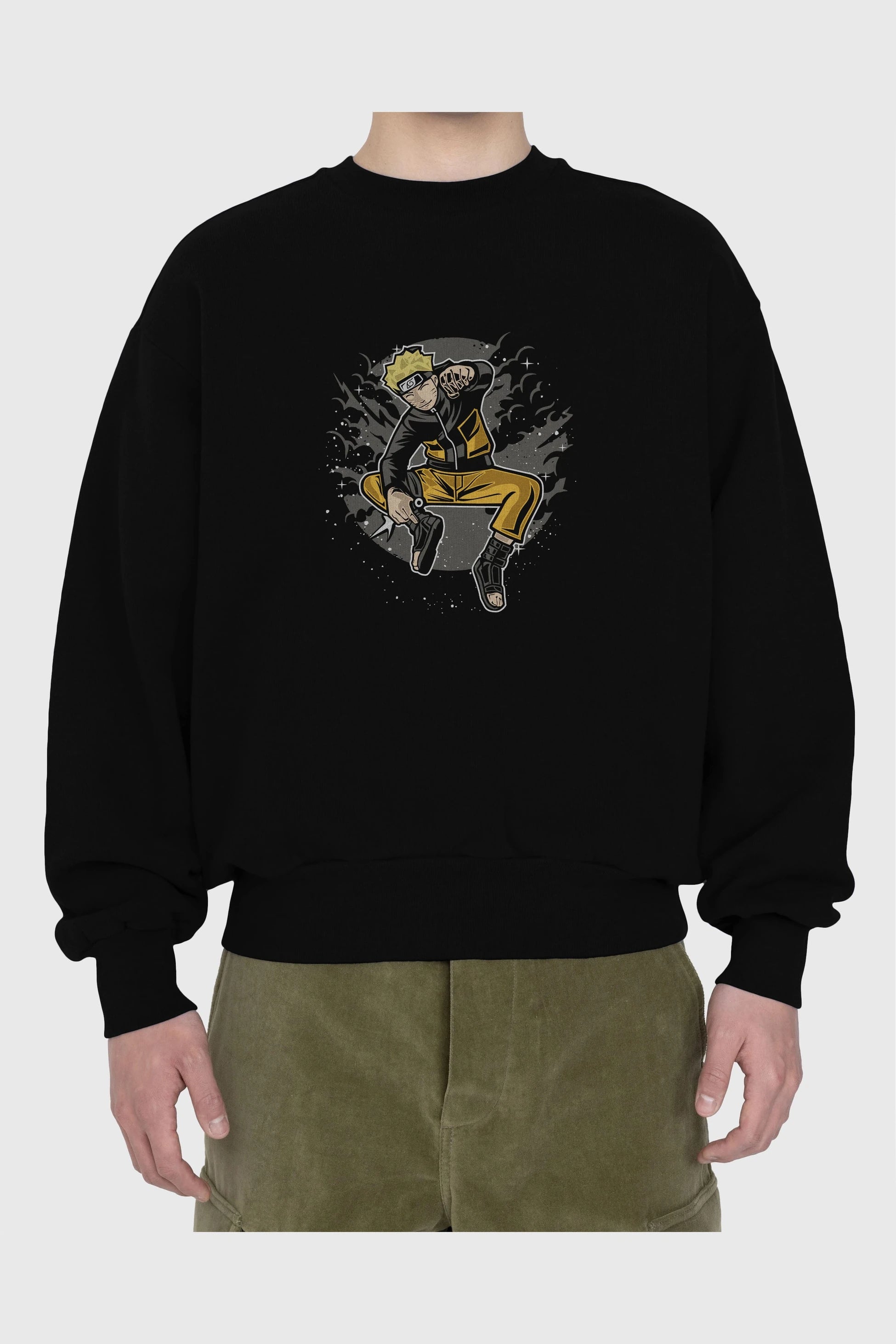 NARUTO Ön Baskılı Oversize Sweatshirt Erkek Kadın Unisex