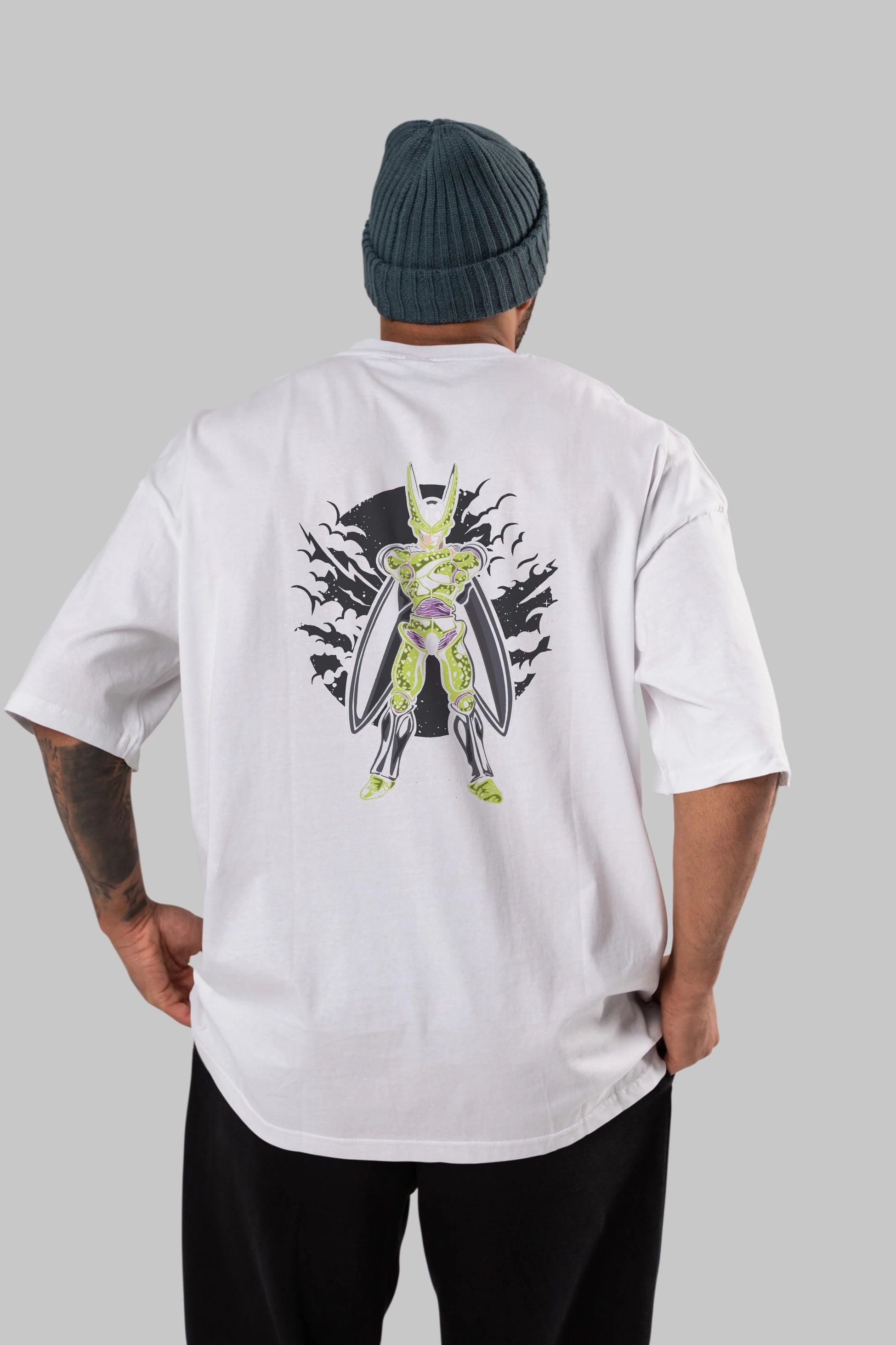 CELL Arka Baskılı Oversize t-shirt Erkek Kadın Unisex %100 Pamuk