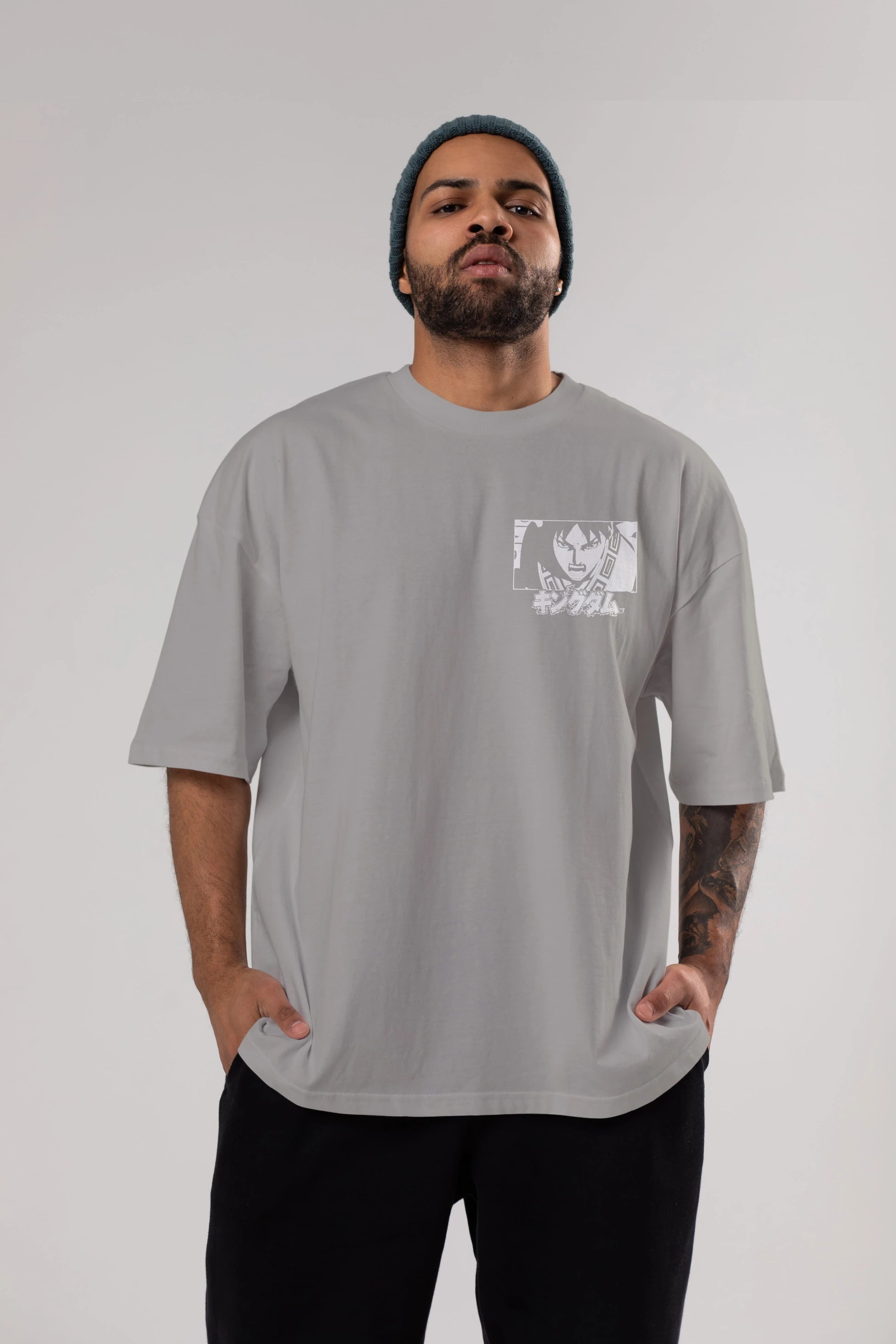 Xin 1 Ön Sol Baskılı Oversize t-shirt Erkek Kadın Unisex %100 Pamuk Bisiklet Yaka tişort
