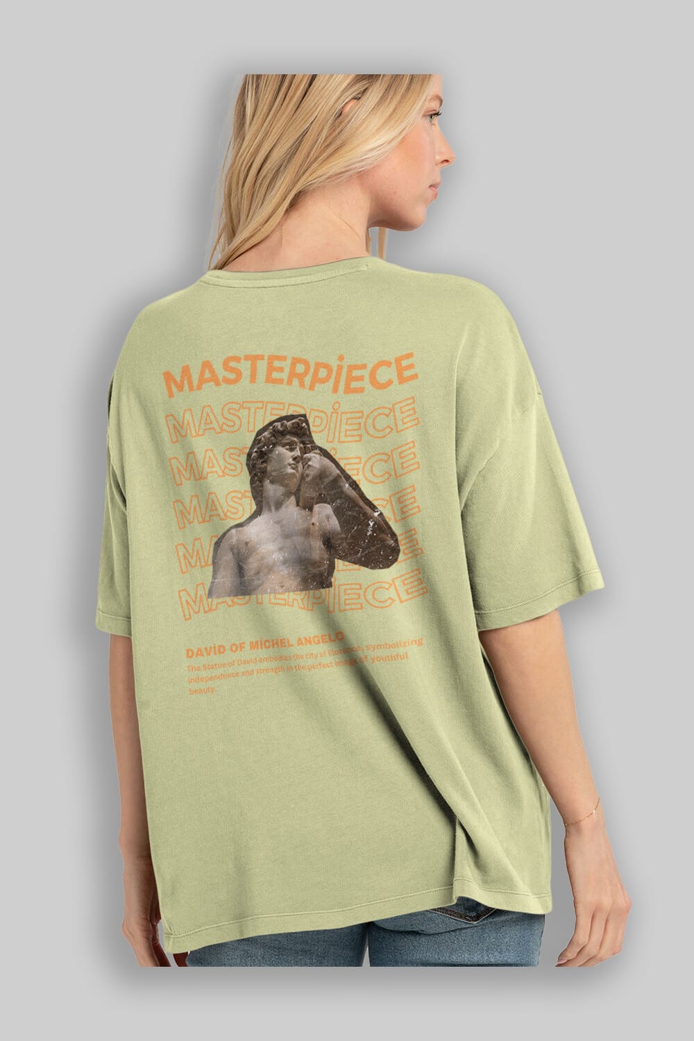 Masterpiece Yazılı Arka Baskılı Oversize t-shirt Erkek Kadın Unisex