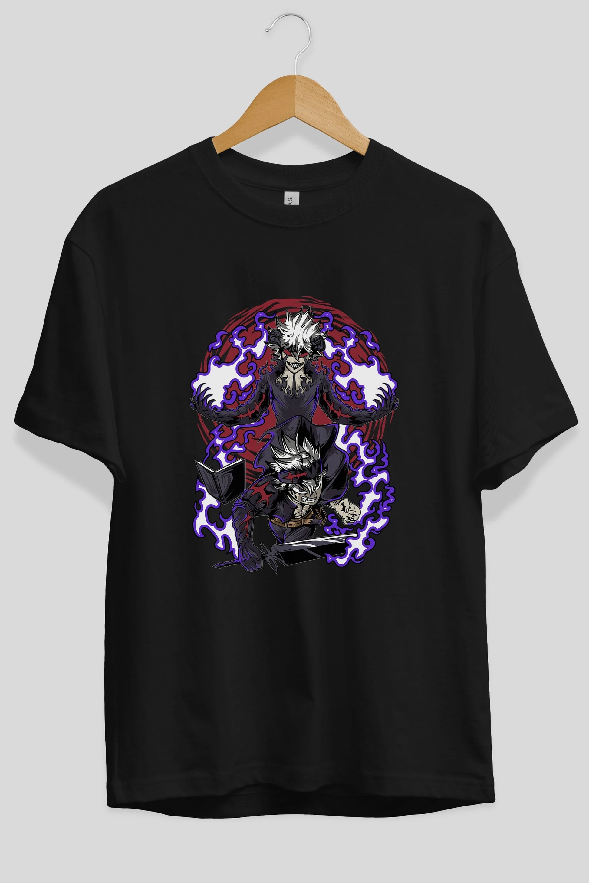 BLACK CLOVER DEVIL UNION Anime Ön Baskılı Oversize t-shirt %100 pamuk Erkek Kadın Unisex