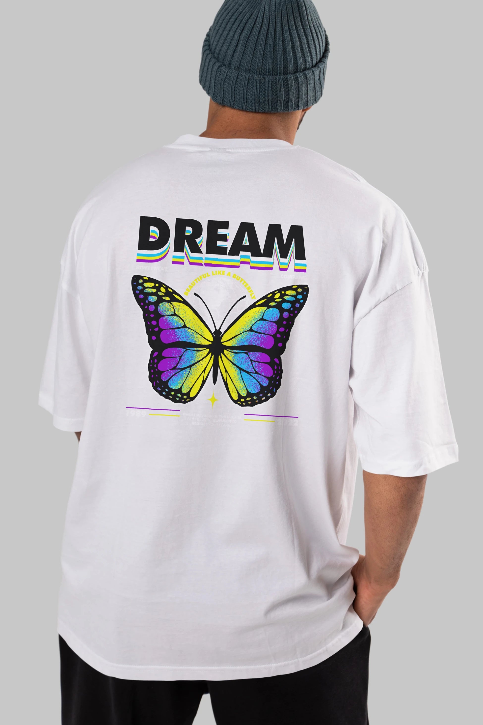 Dream Company Arka Baskılı Oversize t-shirt Erkek Kadın Unisex