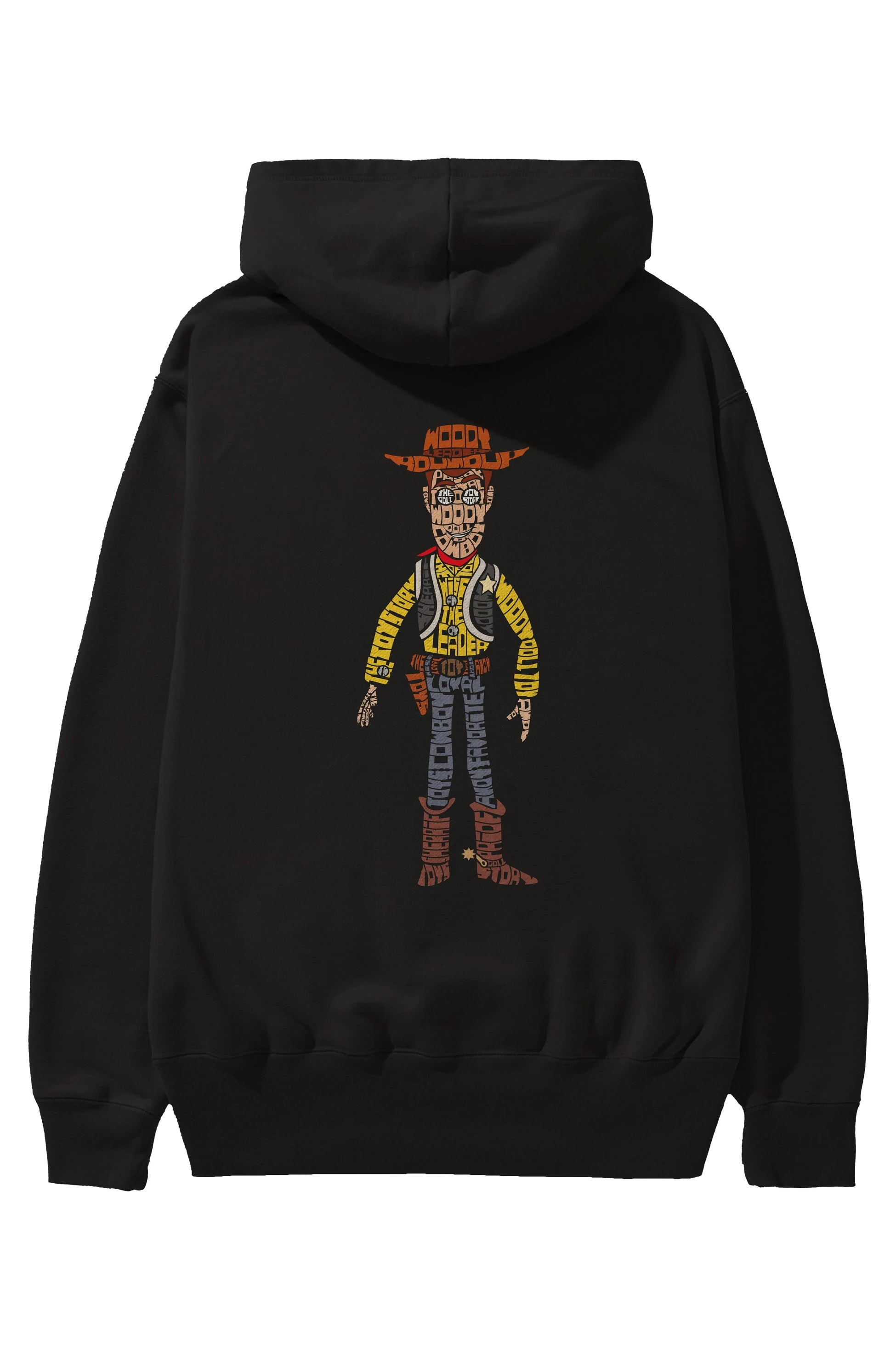 Woody Arka Baskılı Hoodie Oversize Kapüşonlu Sweatshirt Erkek Kadın Unisex