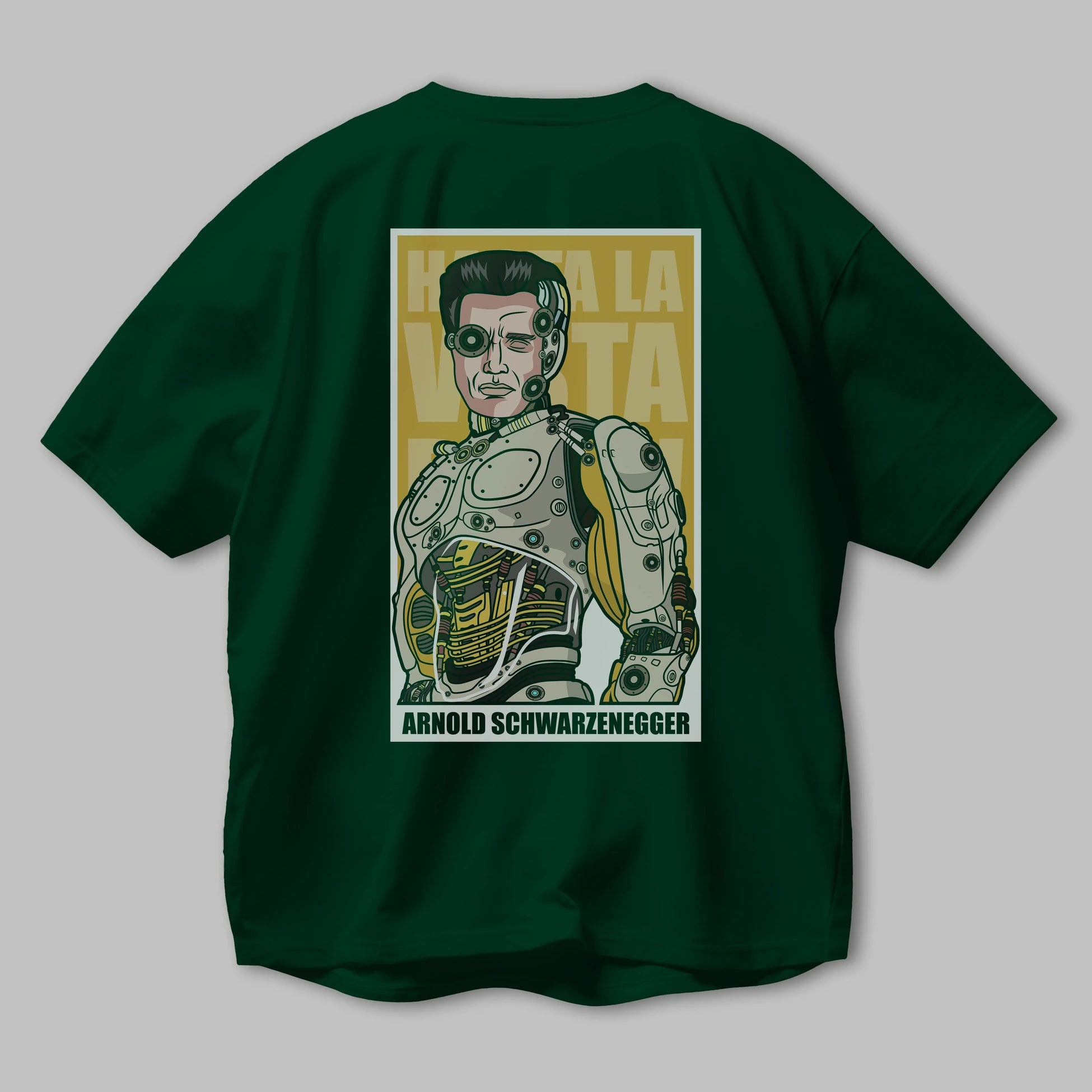 Arnold Robot Human Arka Baskılı Oversize t-shirt Erkek Kadın Unisex %100 Pamuk tişort