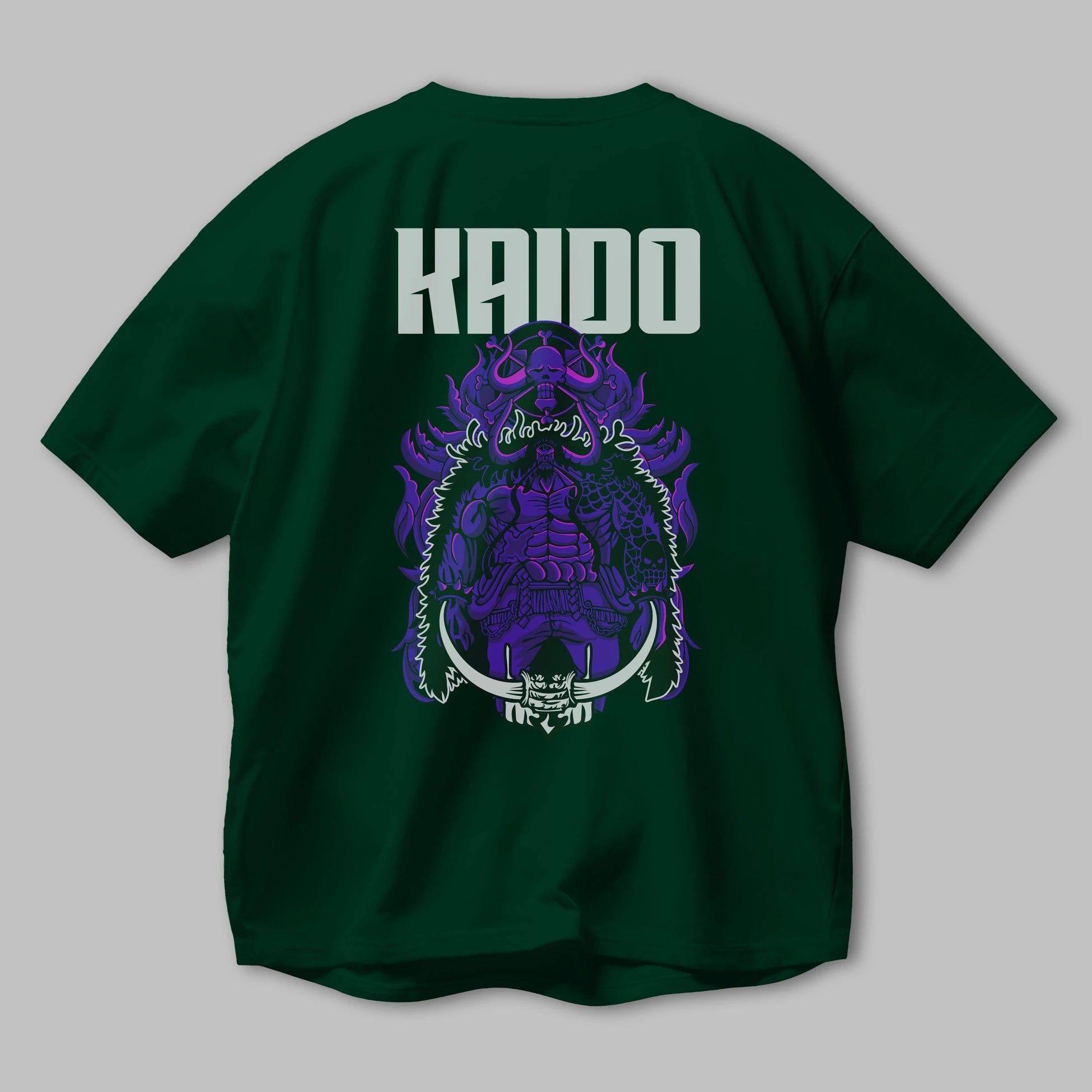 Kaido Anime Arka Baskılı Oversize t-shirt Erkek Kadın Unisex %100 pamuk tişort