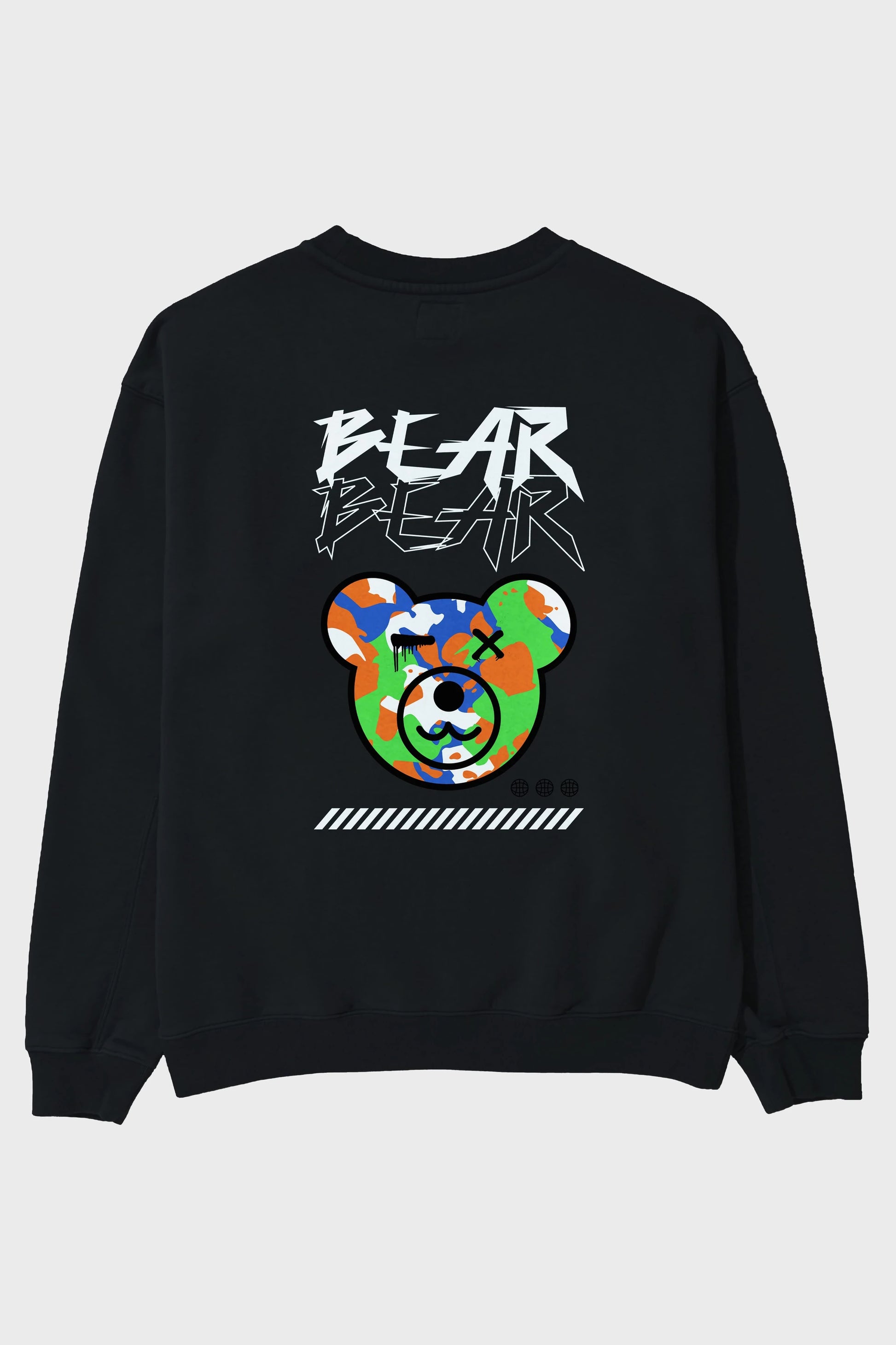 Bear Bear Arka Baskılı Oversize Sweatshirt Erkek Kadın Unisex