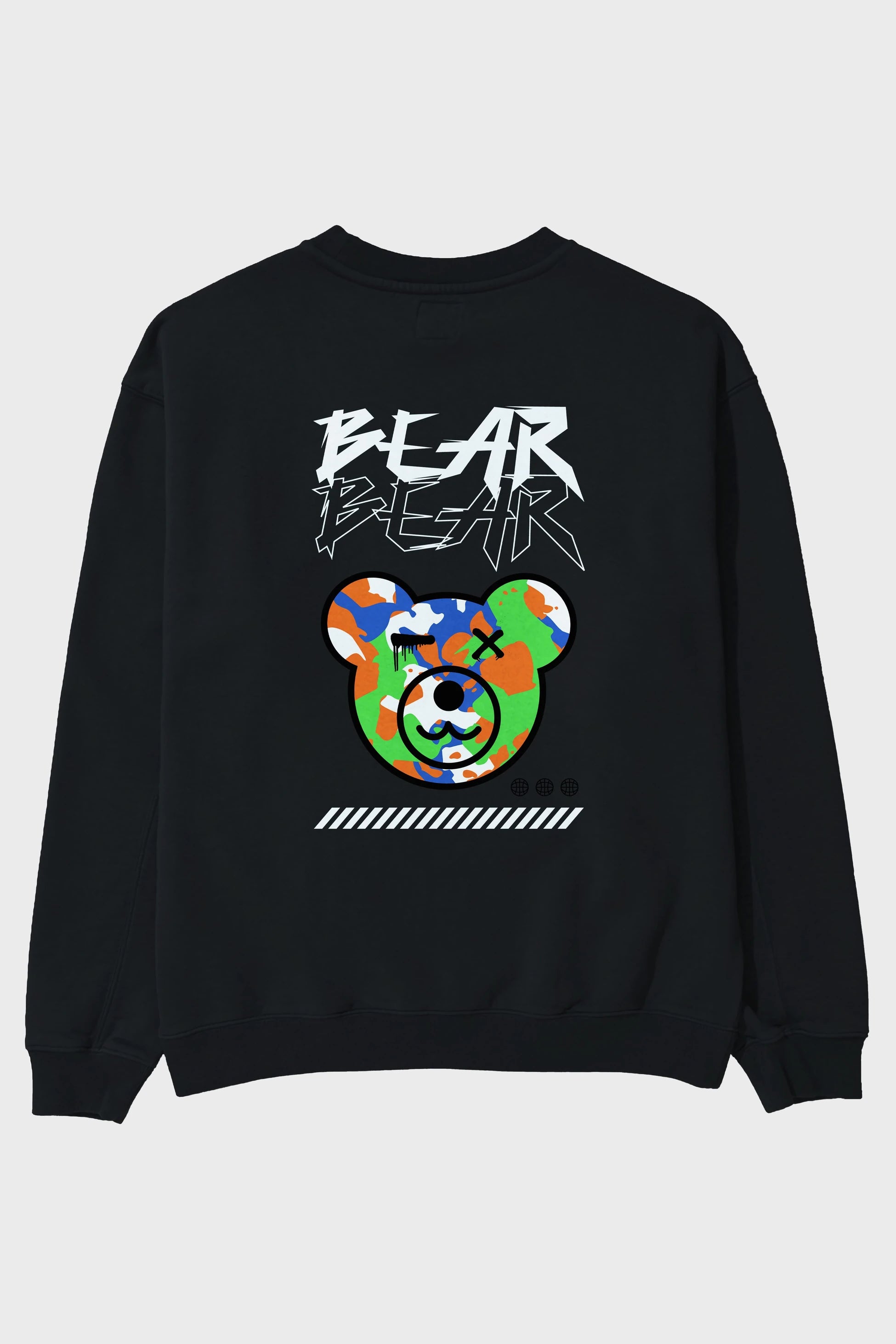 Bear Bear Arka Baskılı Oversize Sweatshirt Erkek Kadın Unisex