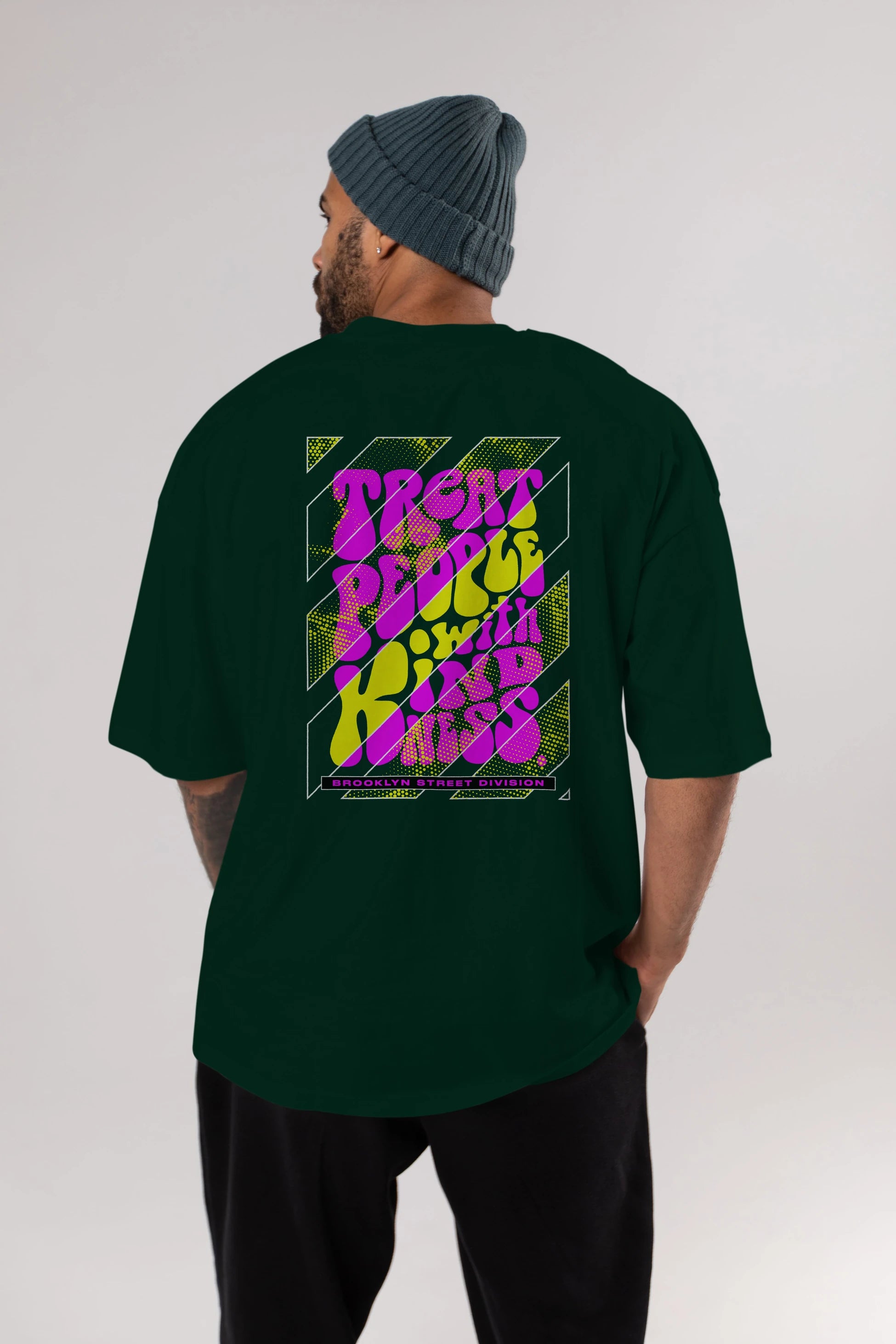 Treat People Arka Baskılı Oversize t-shirt Erkek Kadın Unisex