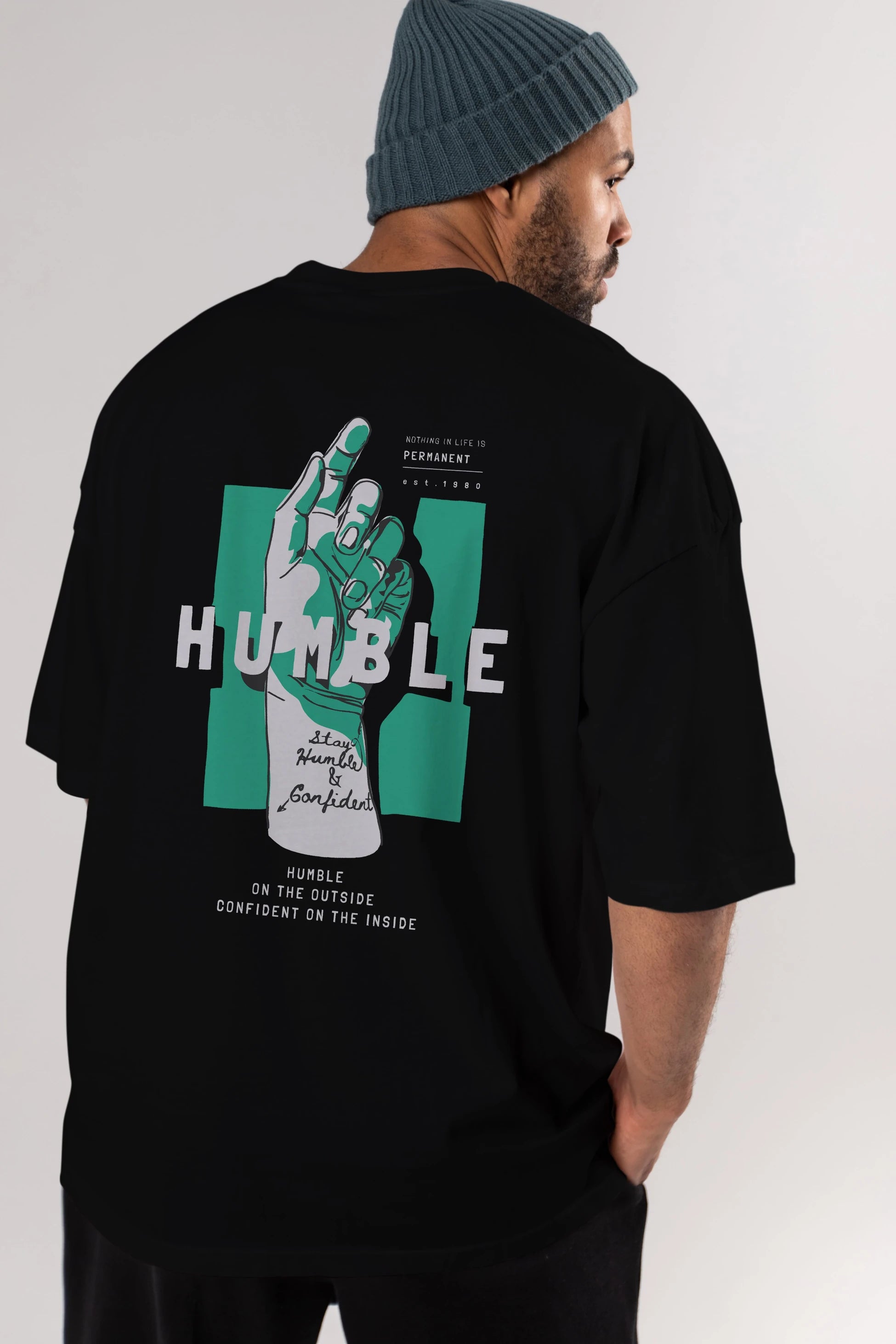 Humble Arka Baskılı Oversize t-shirt Erkek Kadın Unisex