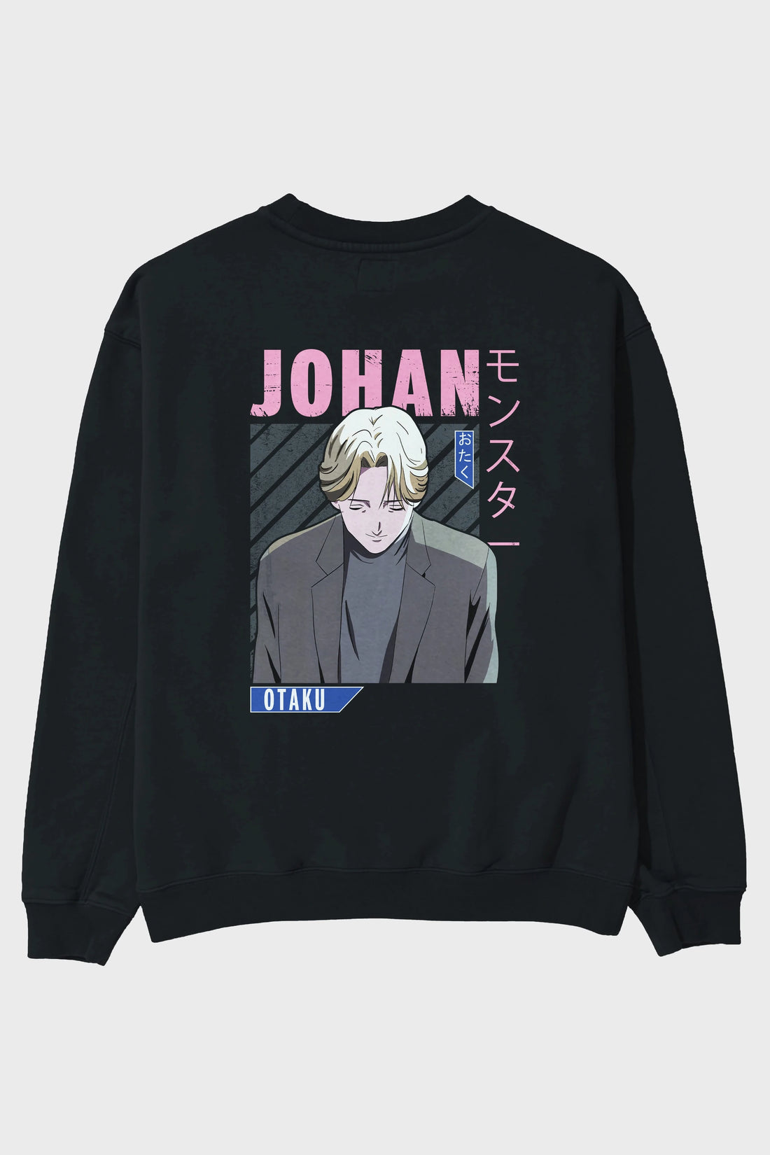 Johan Liebert MONSTER Anime Arka Baskılı Oversize Sweatshirt Erkek Kadın Unisex