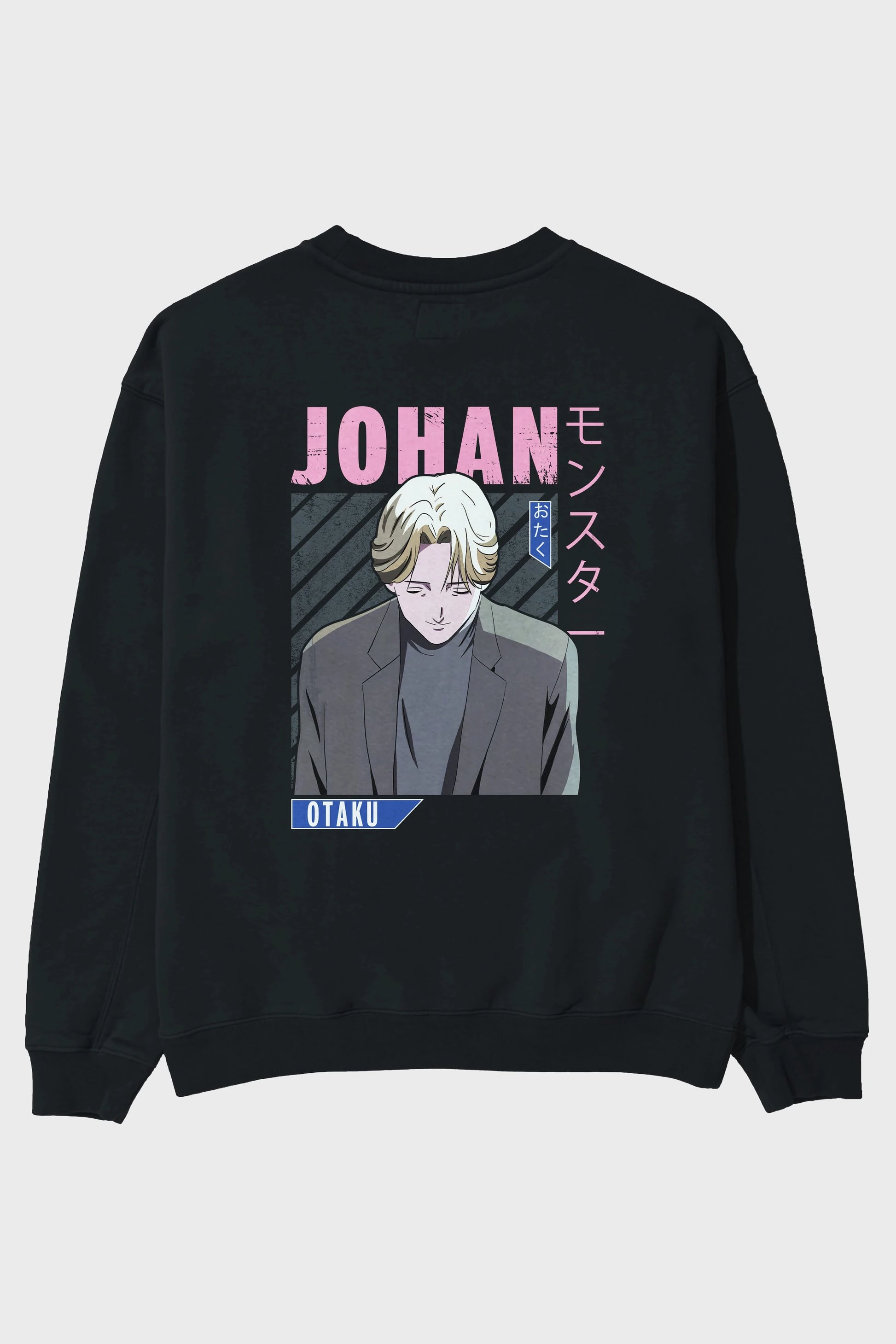 Johan Liebert MONSTER Anime Arka Baskılı Oversize Sweatshirt Erkek Kadın Unisex