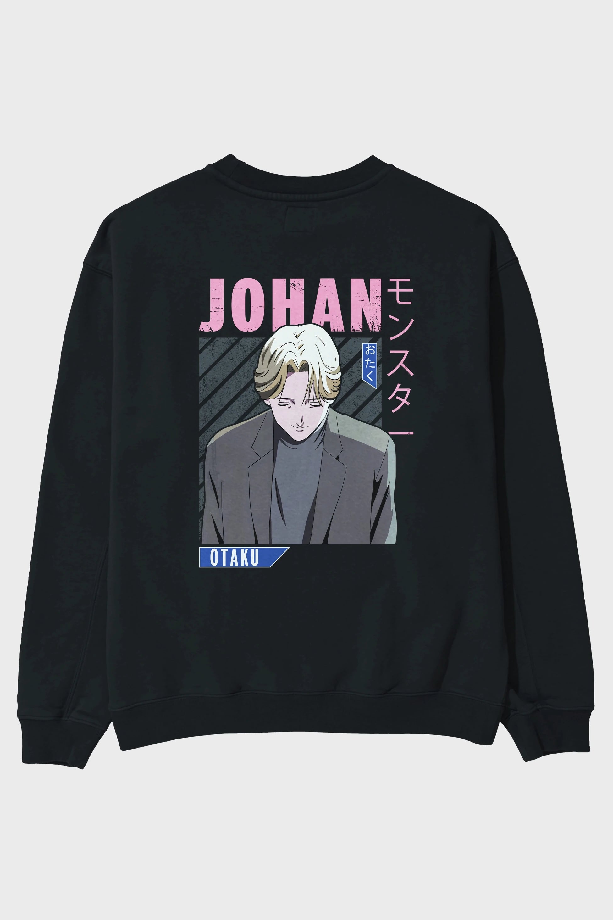 Johan Liebert MONSTER Anime Arka Baskılı Oversize Sweatshirt Erkek Kadın Unisex