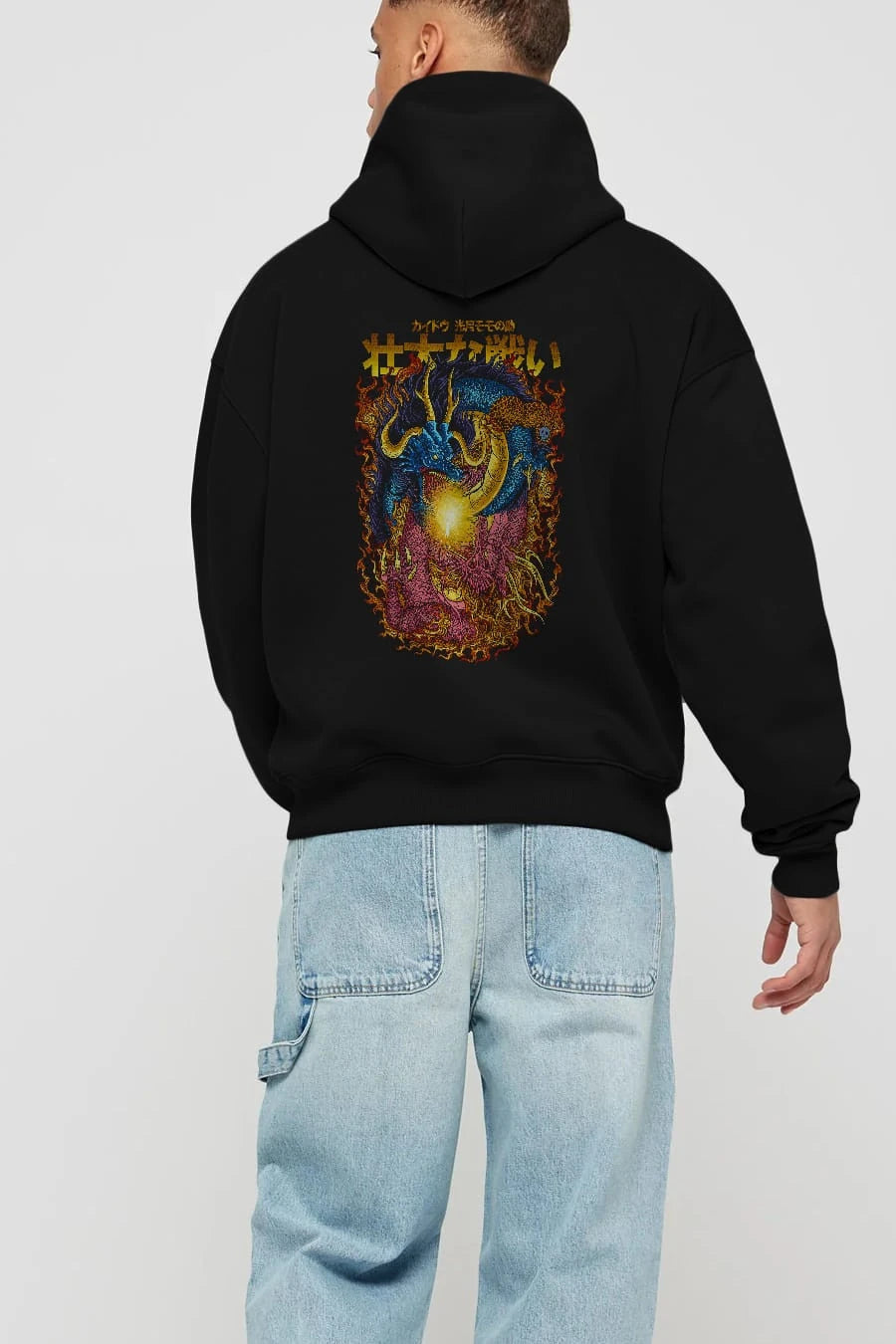 ONE PIECE (4) Anime Arka Baskılı Hoodie Oversize Kapüşonlu Sweatshirt Erkek Kadın Unisex