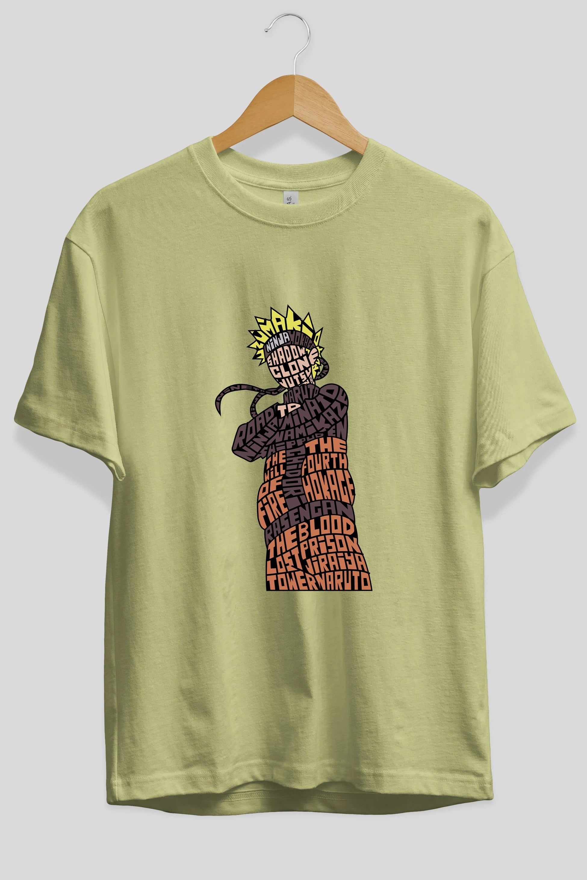 Rasengan Ön Baskılı Oversize t-shirt %100 pamuk Erkek Kadın Unisex
