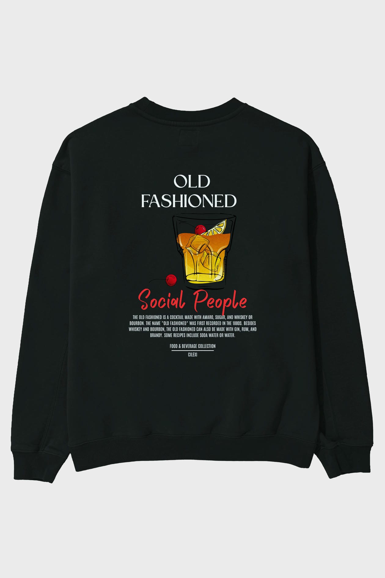 Old Fashioned Arka Baskılı Oversize Sweatshirt Erkek Kadın Unisex