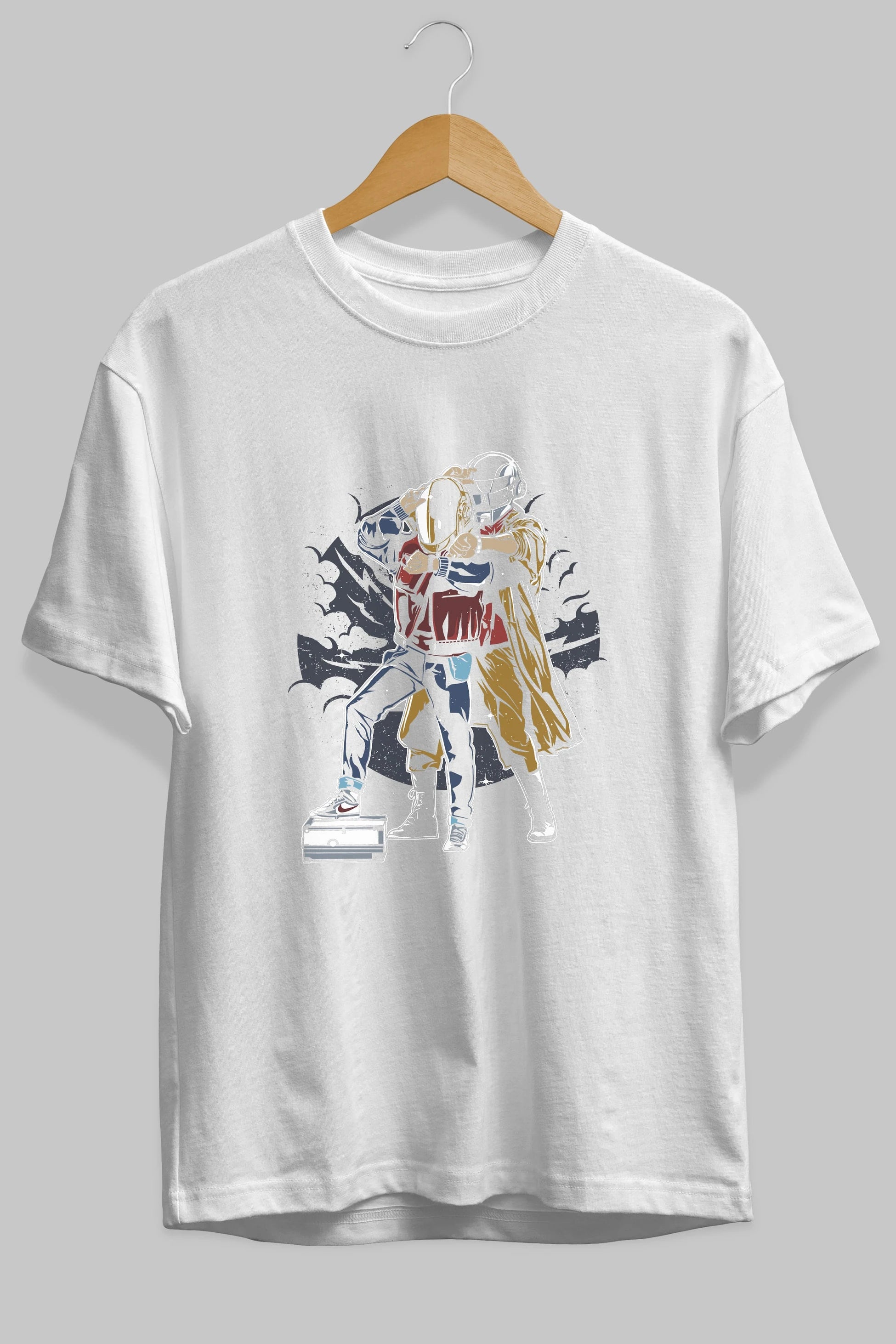 Back To The Beat Ön Baskılı Oversize t-shirt Erkek Kadın Unisex %100 Pamuk tişort