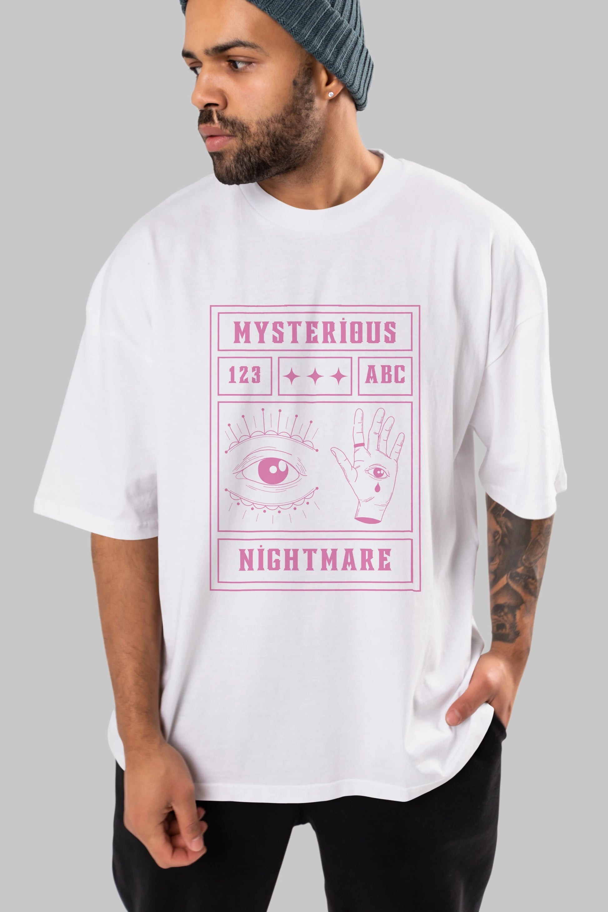 Mysterious Nightmare Ön Baskılı Oversize t-shirt Erkek Kadın Unisex
