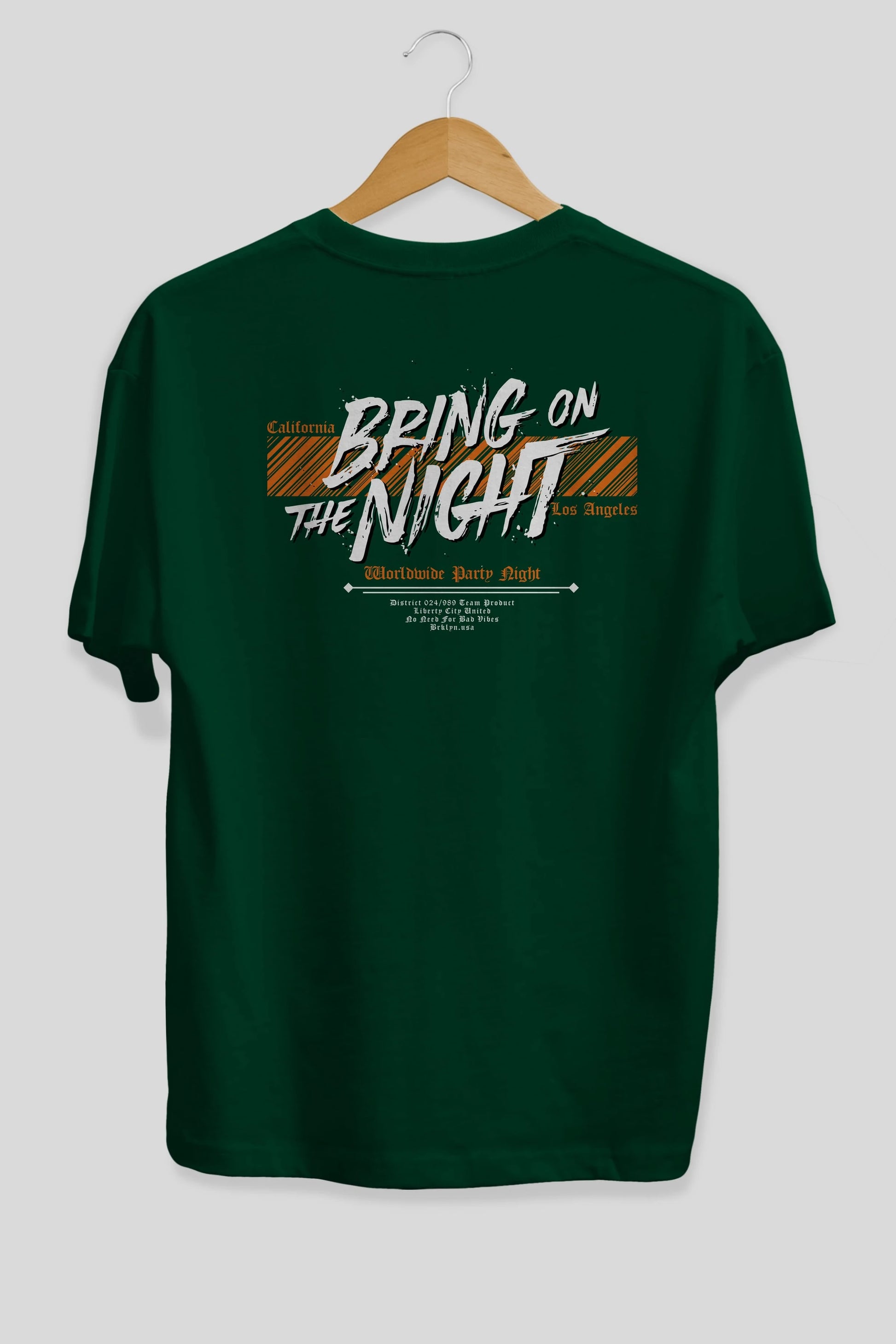 Bring on The Night Arka Baskılı Oversize t-shirt Erkek Kadın Unisex