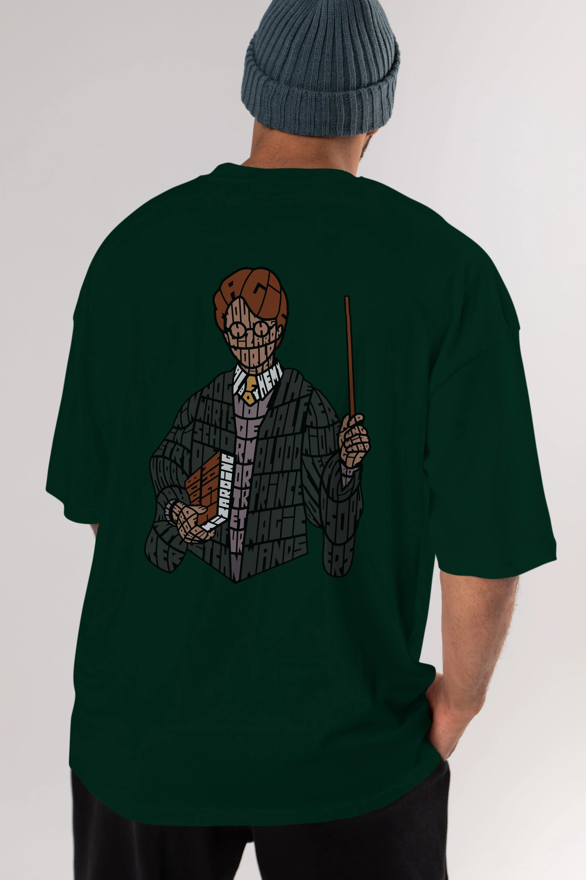 Harry Arka Baskılı Oversize t-shirt %100 pamuk Erkek Kadın Unisex