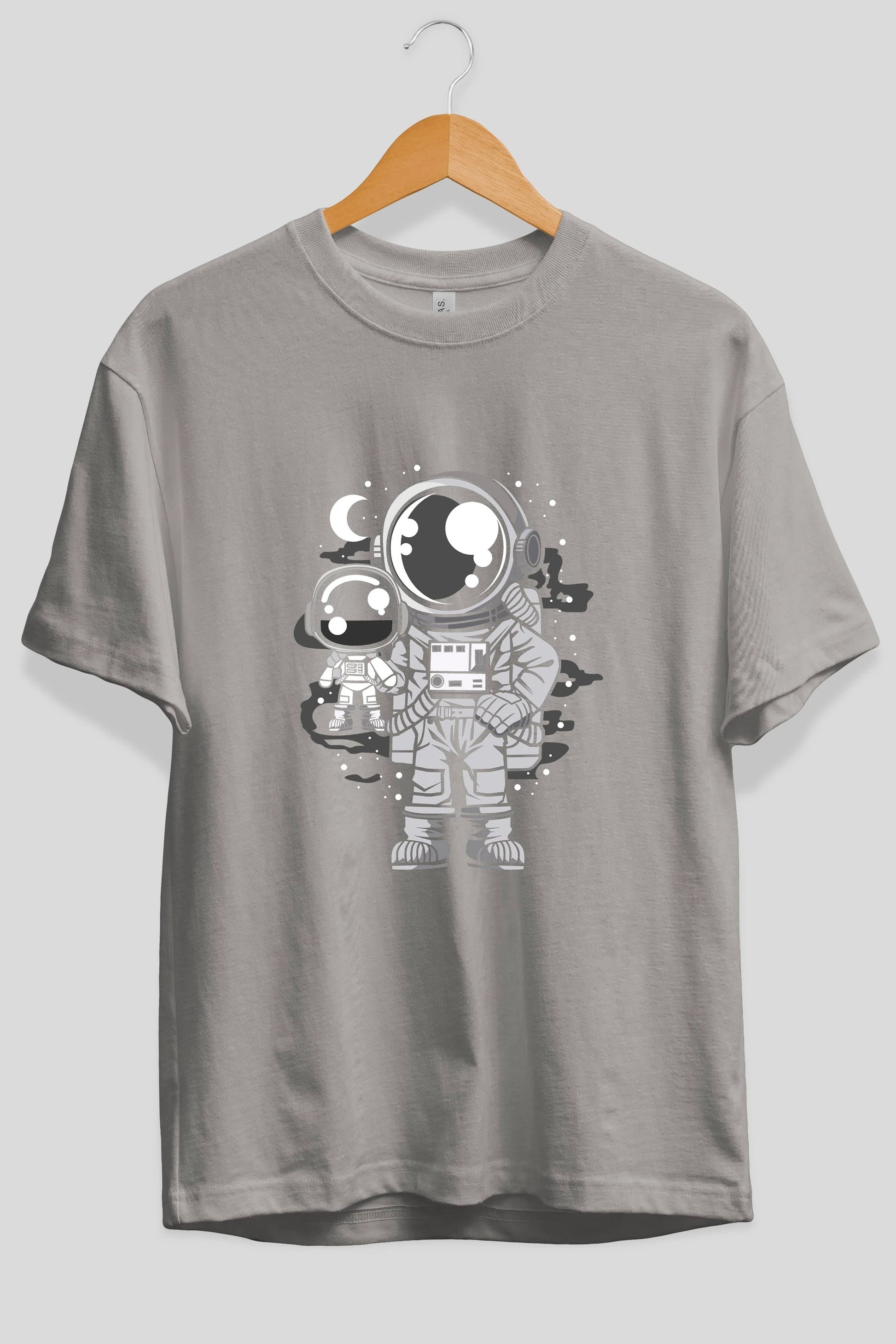 Astronaut And His Doll Ön Baskılı Oversize t-shirt Erkek Kadın Unisex
