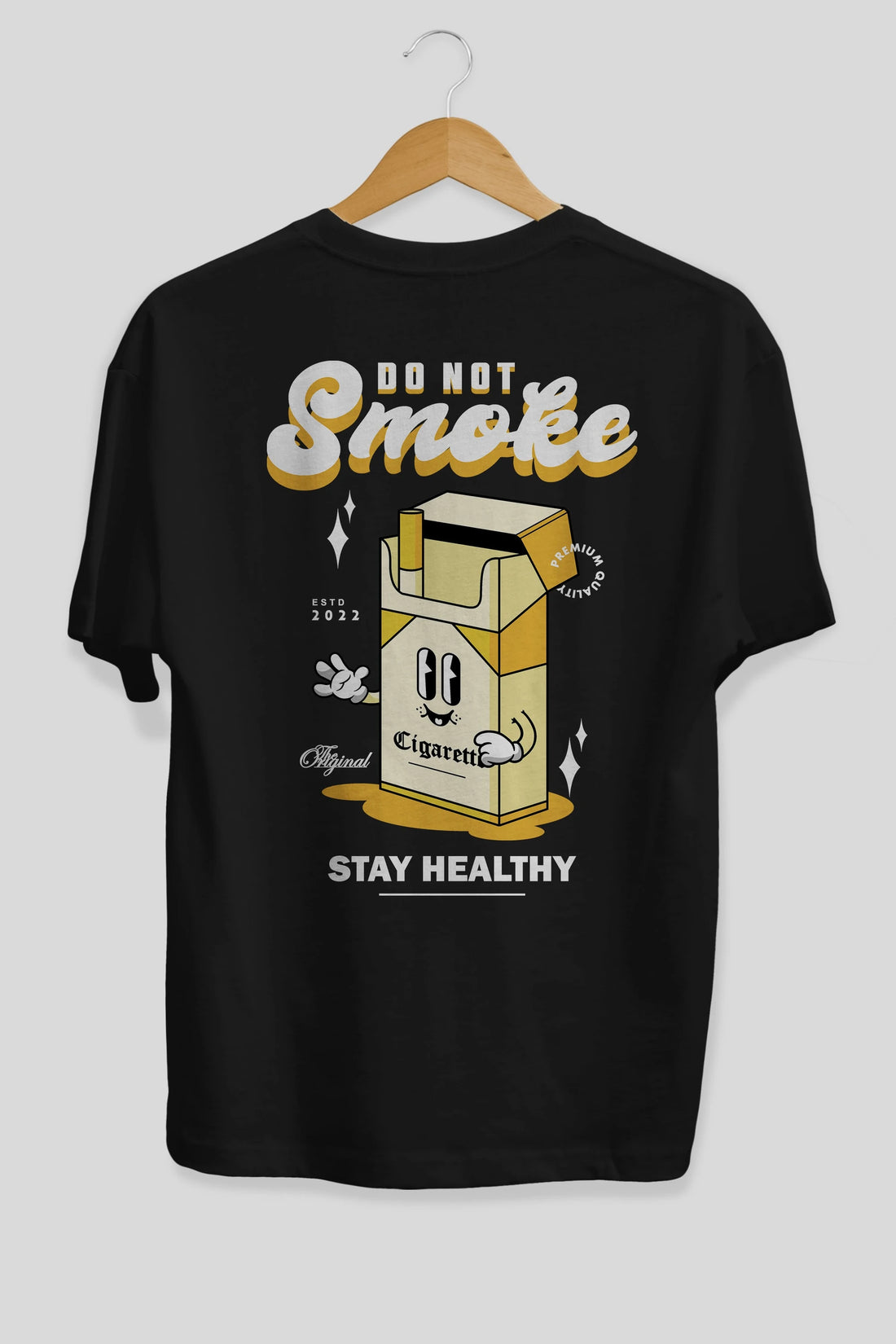 Do Not Smoke Arka Baskılı Oversize t-shirt Erkek Kadın Unisex