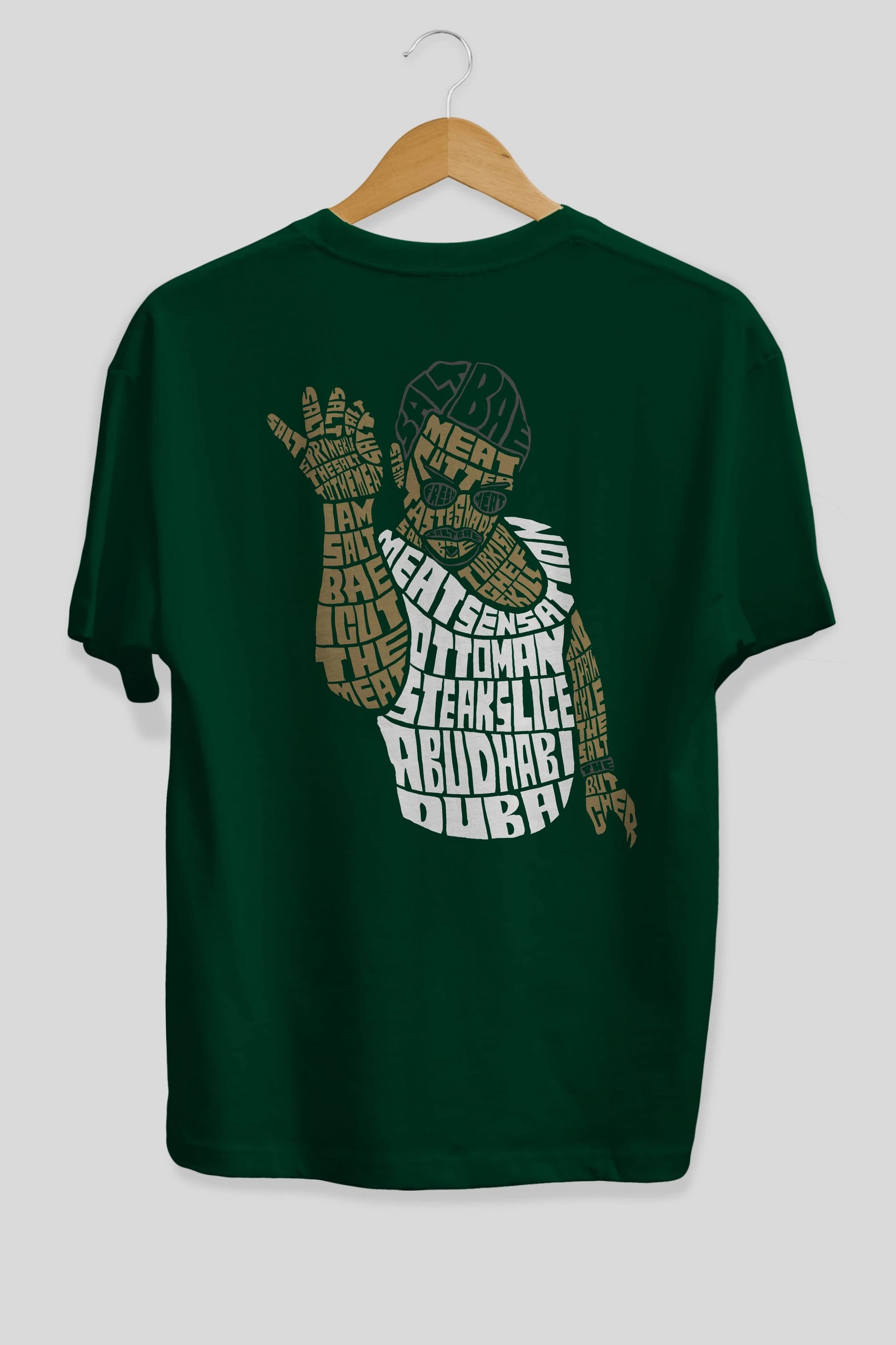 Salt Bae Arka Baskılı Oversize t-shirt %100 pamuk Erkek Kadın Unisex