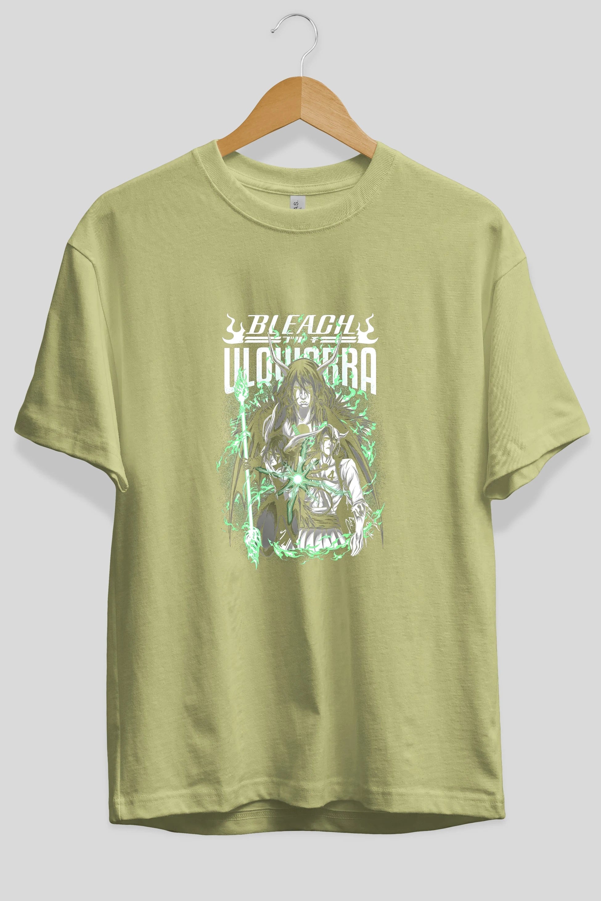 BLEACH(ULQUIARRA) Anime Ön Baskılı Oversize t-shirt %100 pamuk Erkek Kadın Unisex