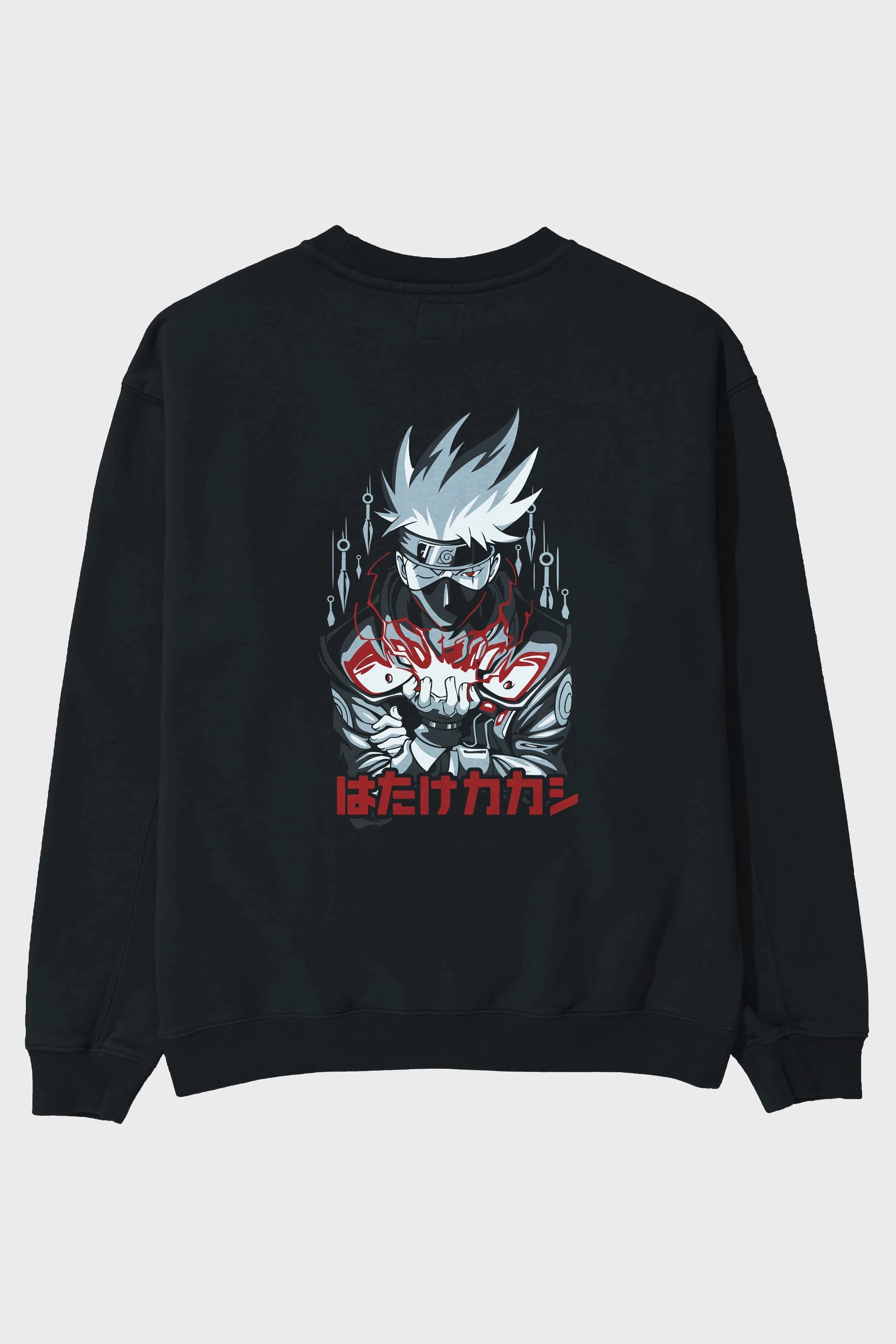 KAKASHI HATAKE NARUTO 1 Anime Arka Baskılı Oversize Sweatshirt Erkek Kadın Unisex