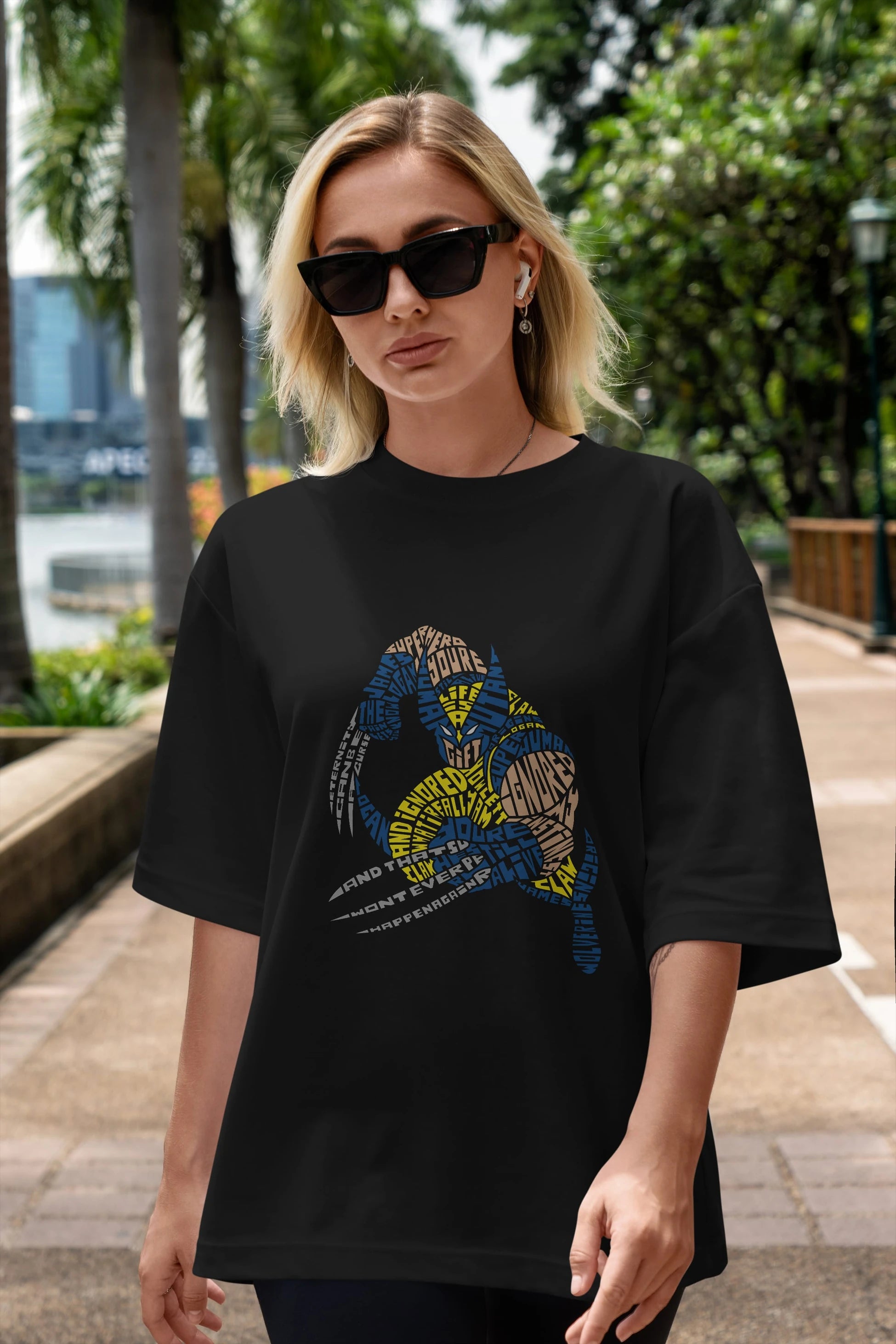 Logan Ön Baskılı Oversize t-shirt %100 pamuk Erkek Kadın Unisex