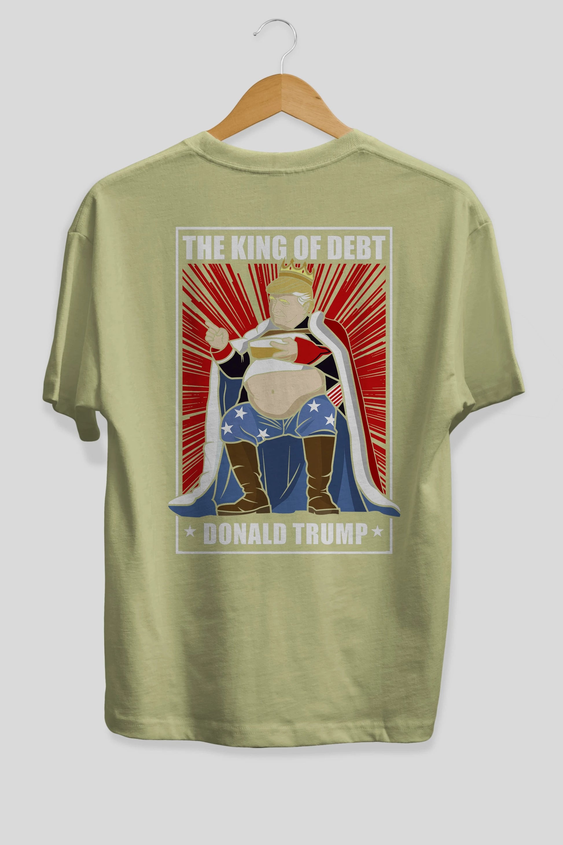 Trump King Arka Baskılı Oversize t-shirt Erkek Kadın Unisex %100 Pamuk tişort