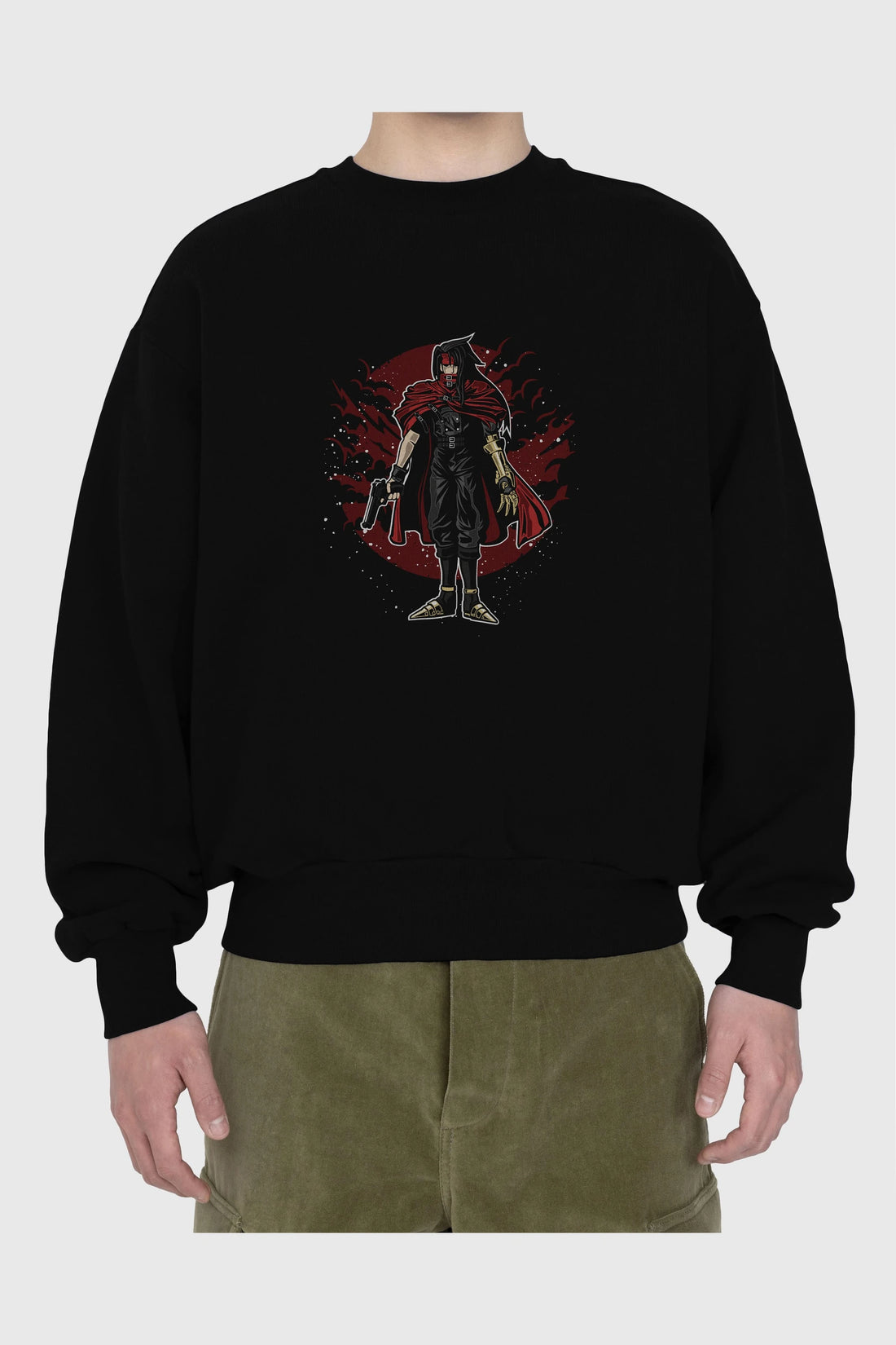 FINAL FANTASY Ön Baskılı Oversize Sweatshirt Erkek Kadın Unisex