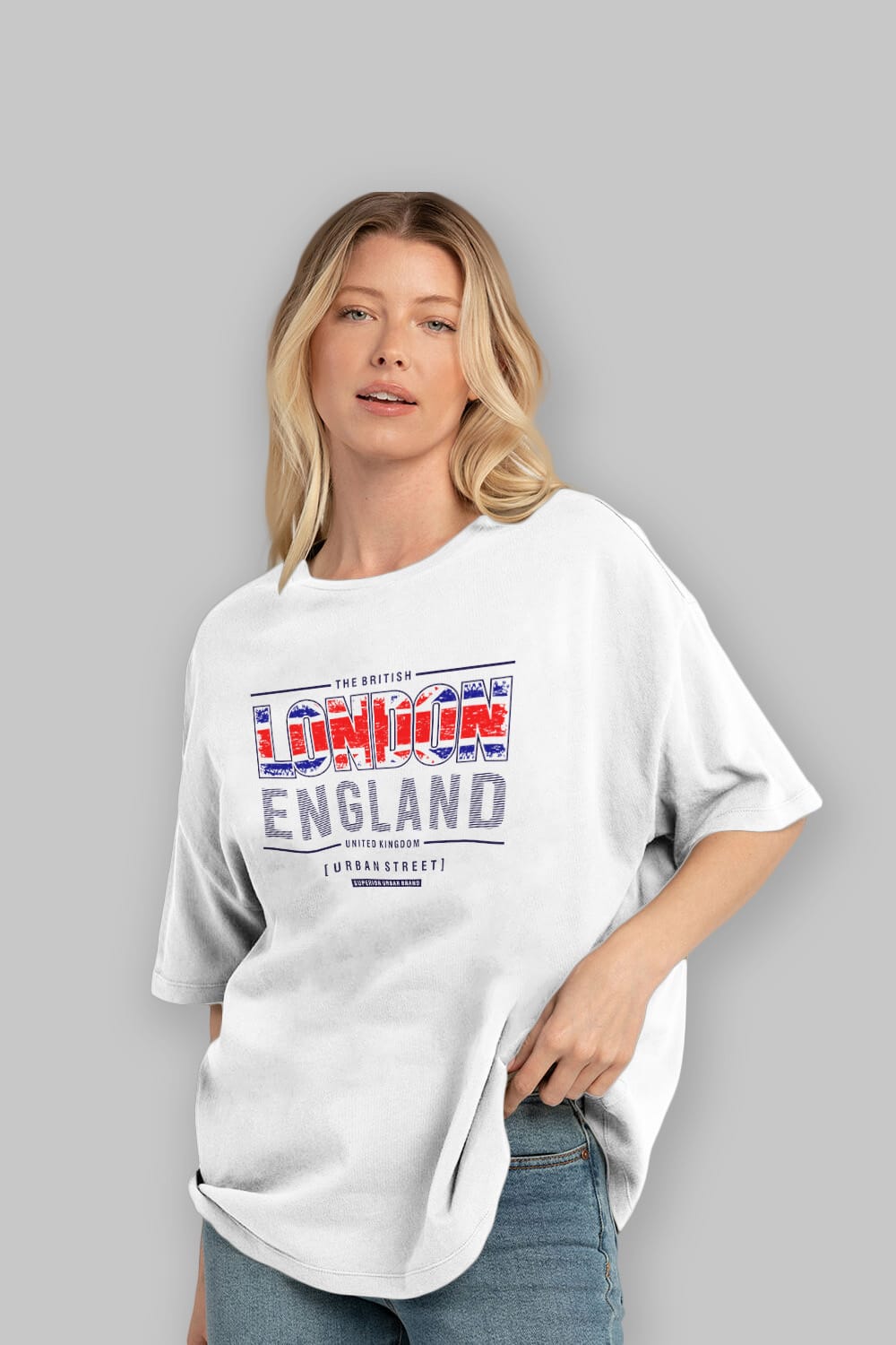 London England Ön Baskılı Oversize t-shirt Erkek Kadın Unisex