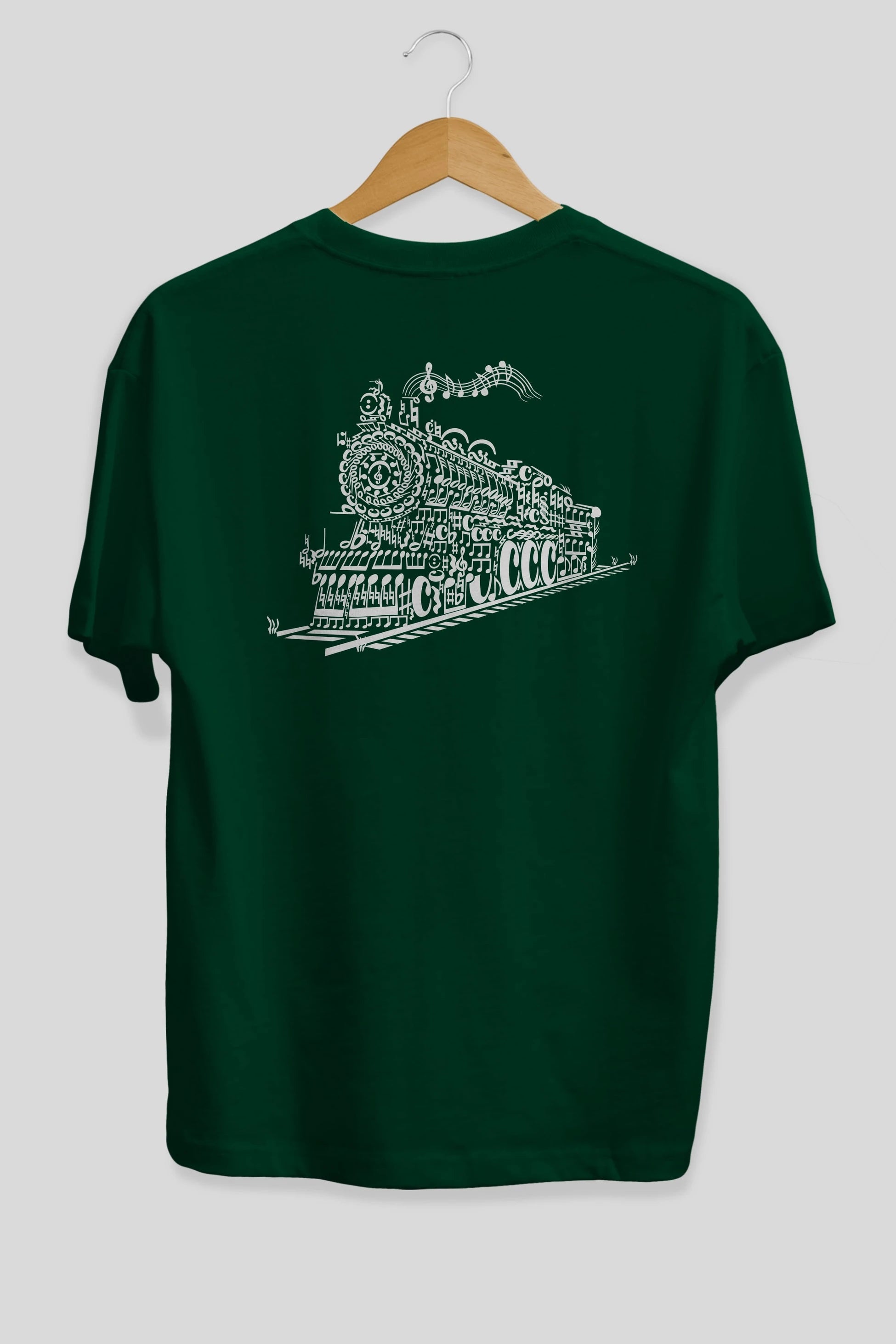 Train Song Arka Baskılı Oversize t-shirt %100 pamuk Erkek Kadın Unisex