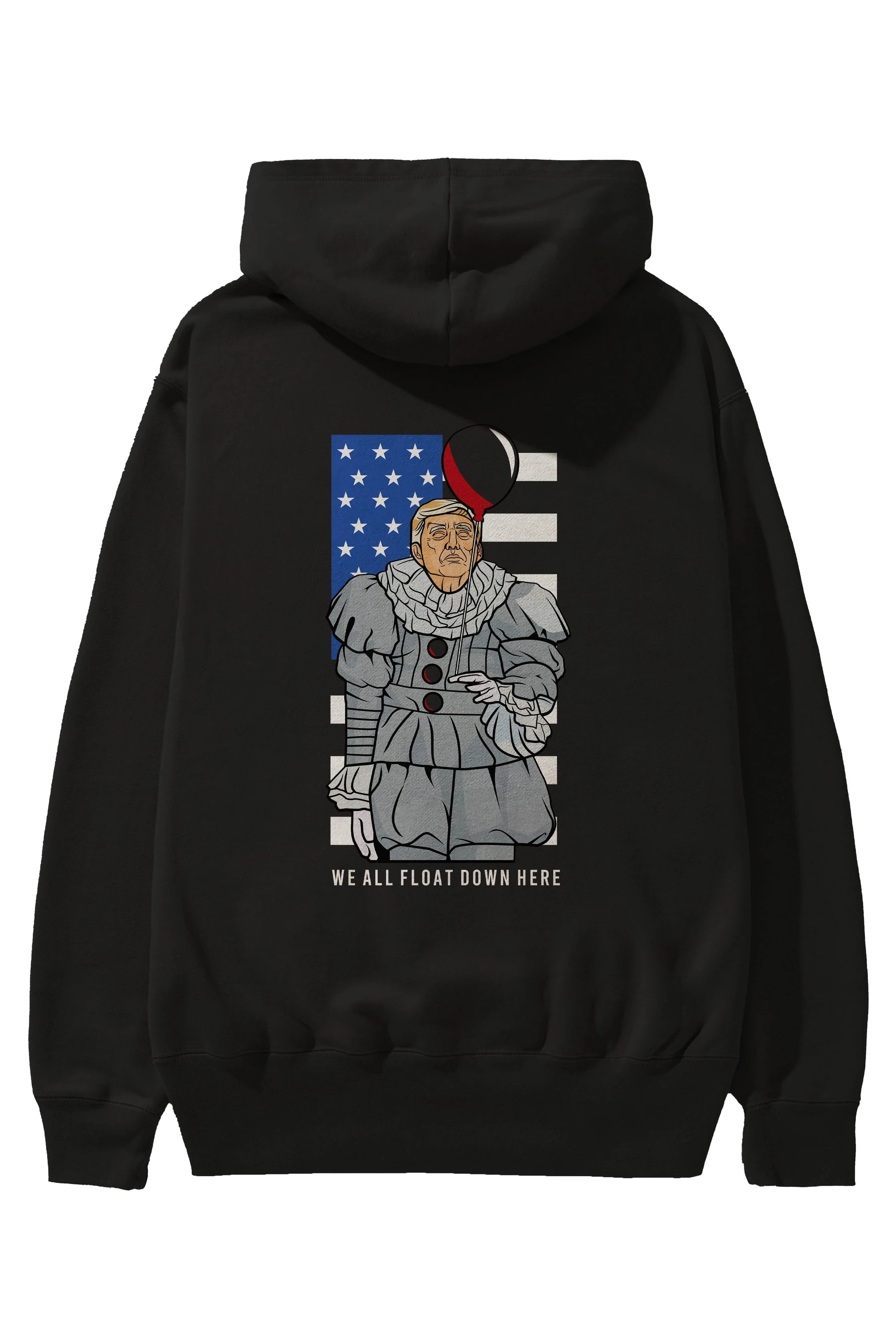 It Trump Arka Baskılı Hoodie Oversize Kapüşonlu Sweatshirt Erkek Kadın Unisex