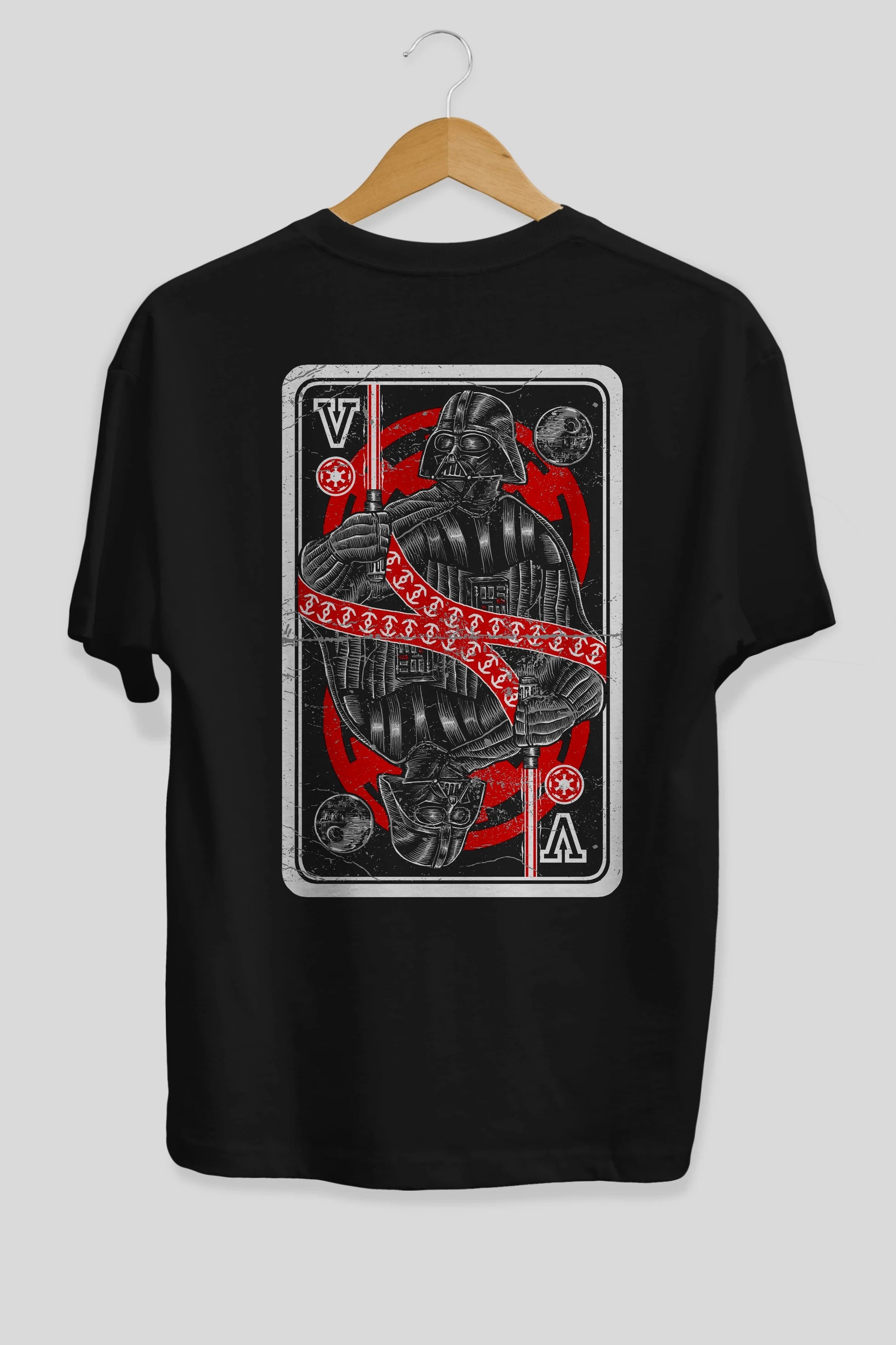 King Of The Darkside Arka Baskılı Oversize t-shirt Erkek Kadın Unisex %100 Pamuk