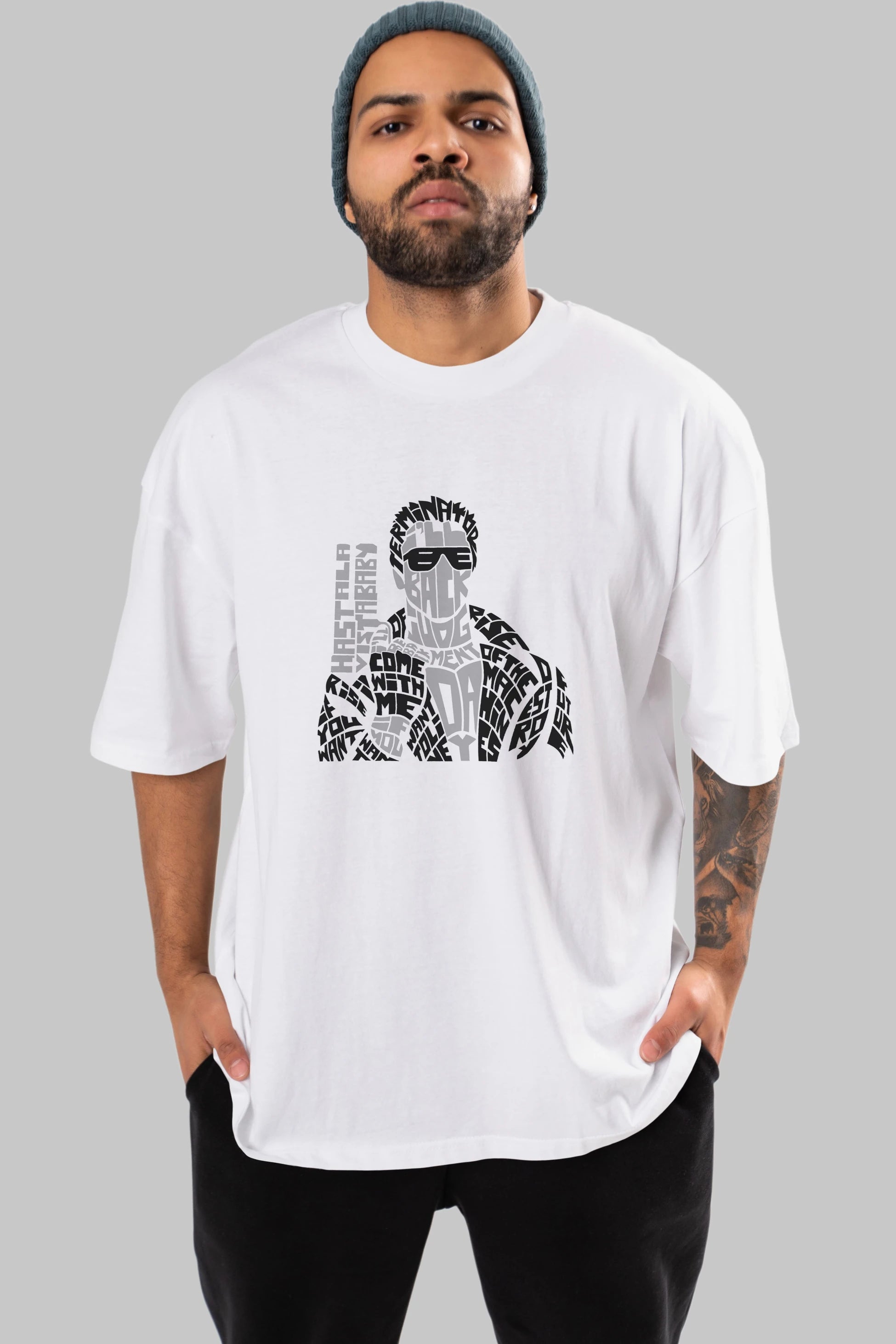 I_ll Be Back Ön Baskılı Oversize t-shirt %100 pamuk Erkek Kadın Unisex