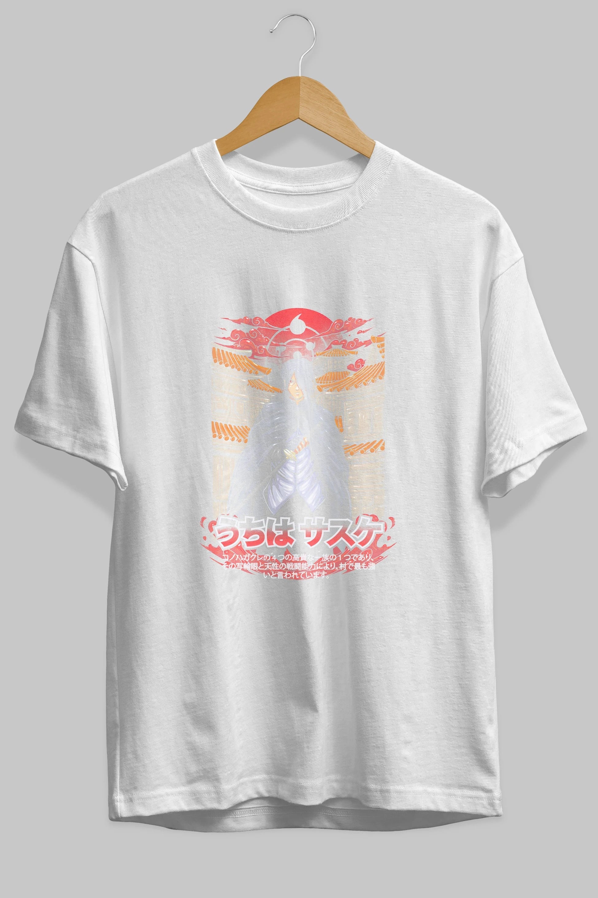 NARUTO SASUKE UCHIHA 1 Anime Ön Baskılı Oversize t-shirt %100 pamuk Erkek Kadın Unisex