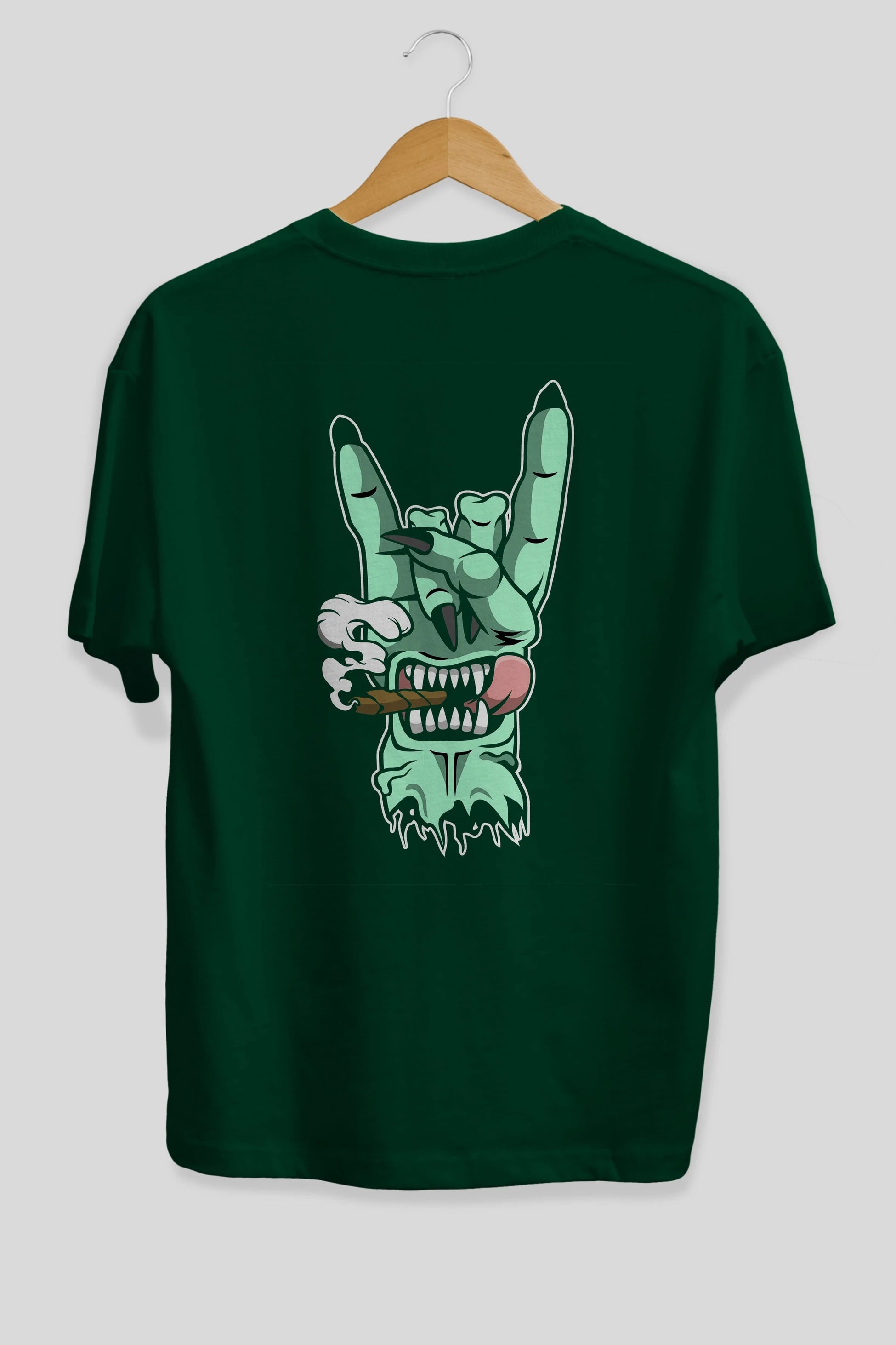 Metal Sign Arka Baskılı Oversize t-shirt Erkek Kadın Unisex %100 Pamuk tişort