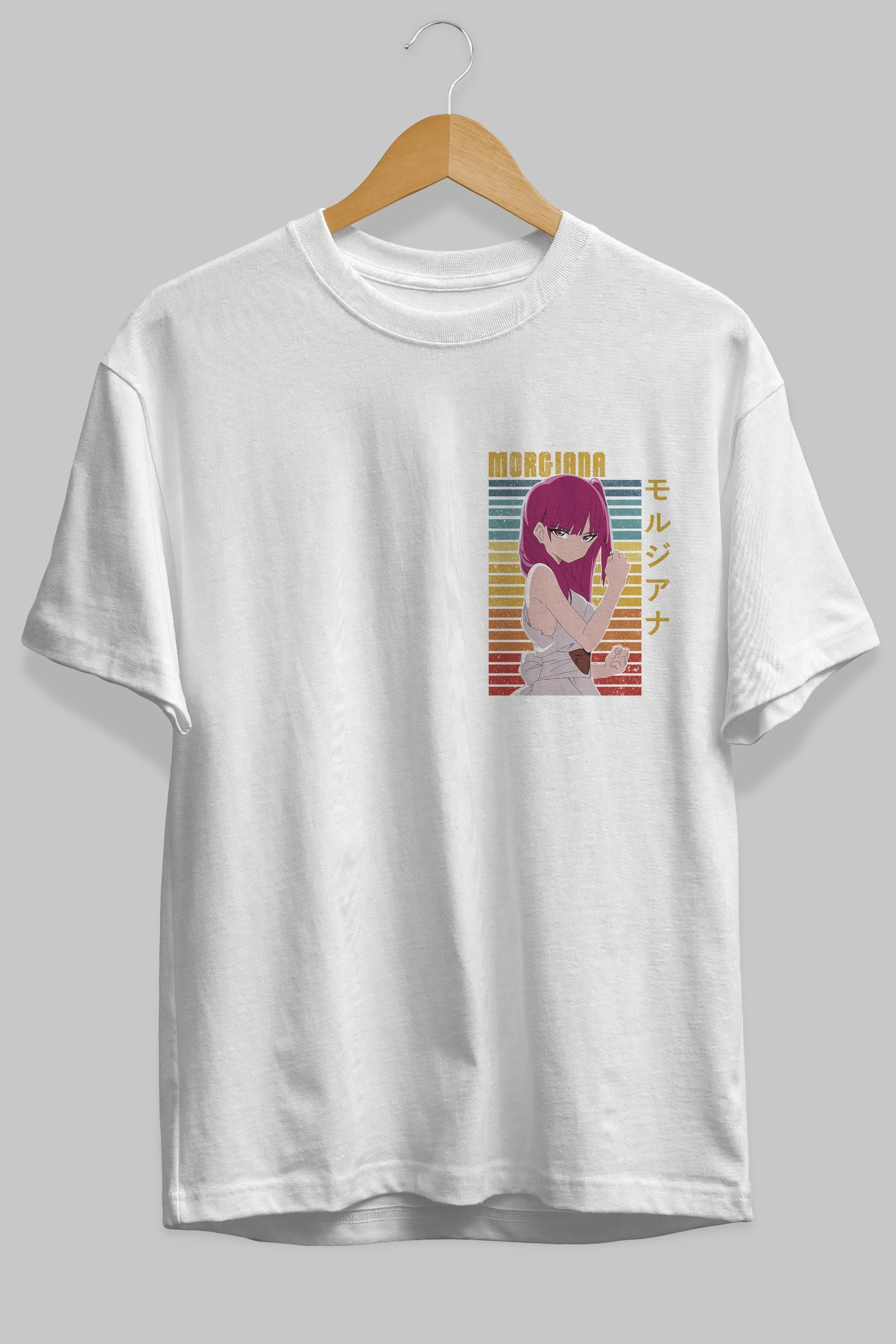 Morgiana 3 Ön Sol Baskılı Oversize t-shirt Erkek Kadın Unisex %100 Pamuk Bisiklet Yaka tişort