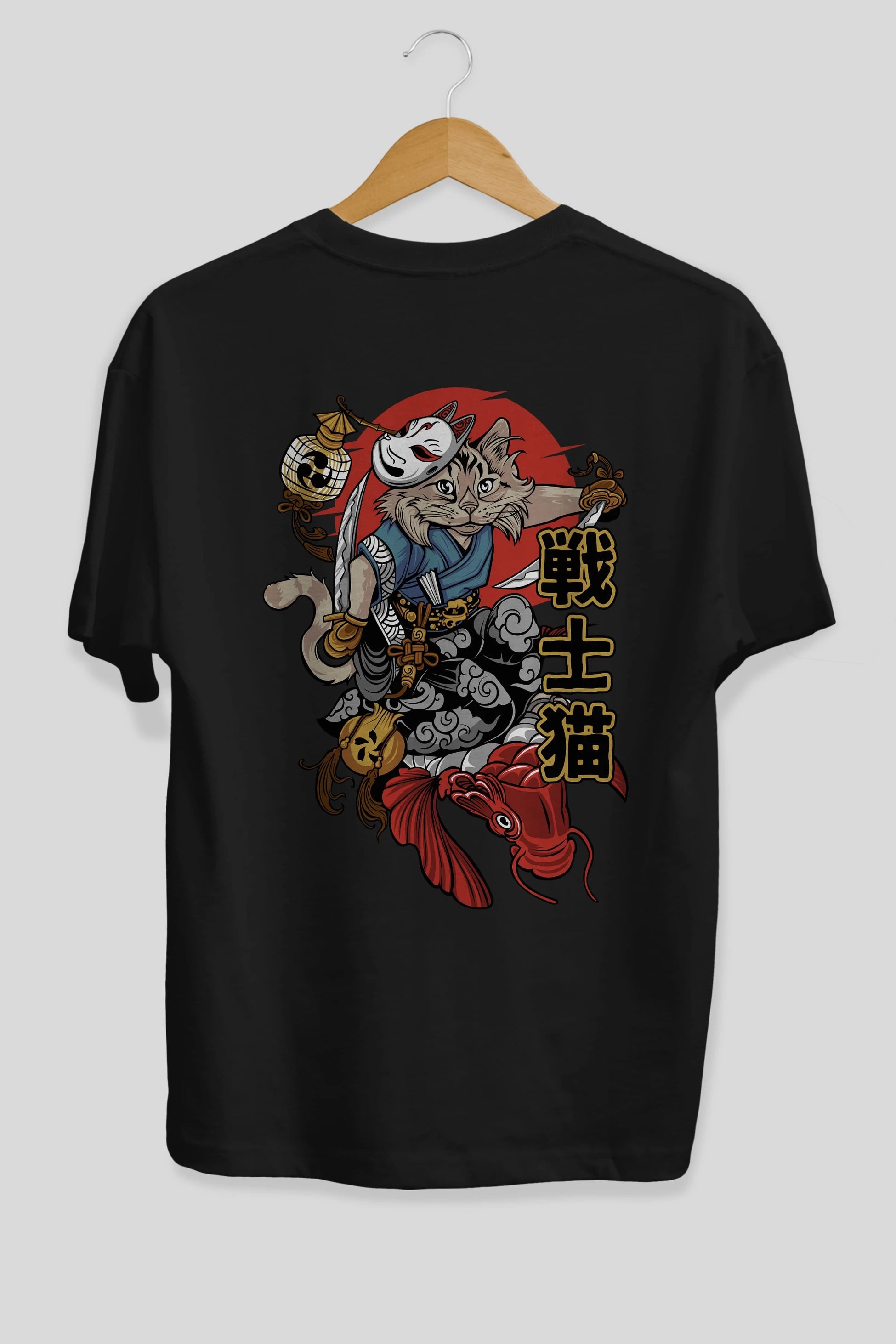 TRIBAL (2) Anime Arka Baskılı Oversize t-shirt Erkek Kadın Unisex
