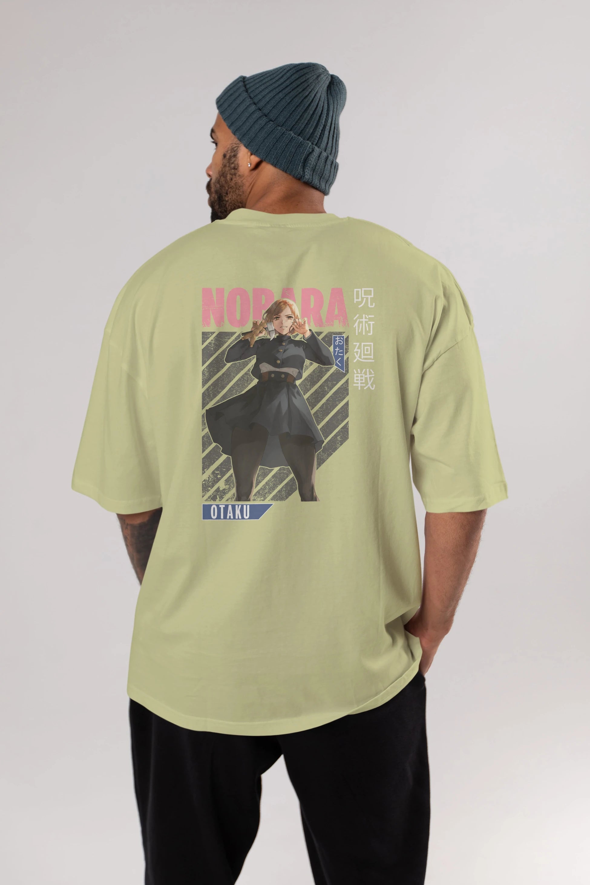 Nobara Kugisaki 4 Anime Arka Baskılı Oversize t-shirt Erkek Kadın Unisex