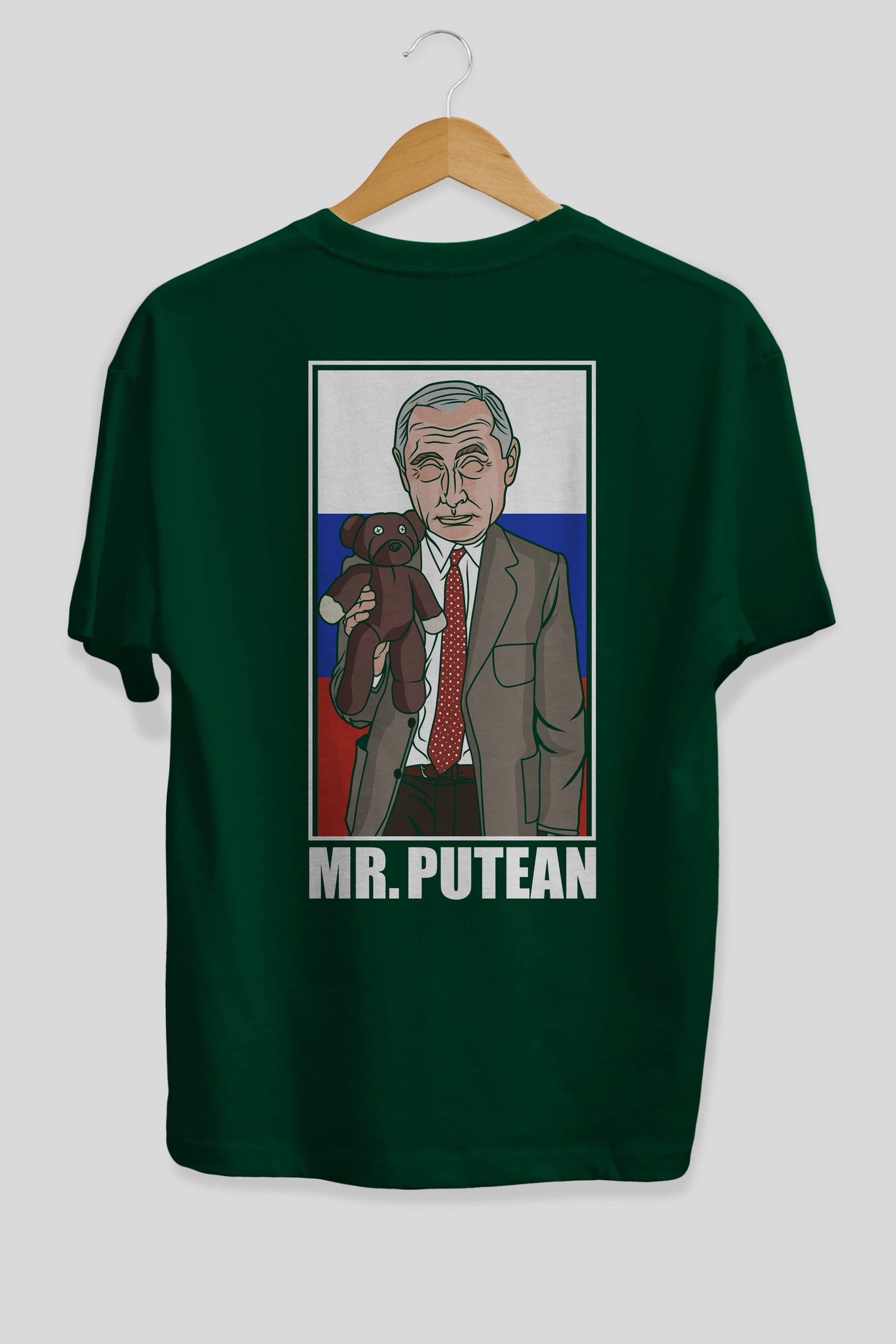 Mr Putean Arka Baskılı Oversize t-shirt Erkek Kadın Unisex %100 Pamuk tişort